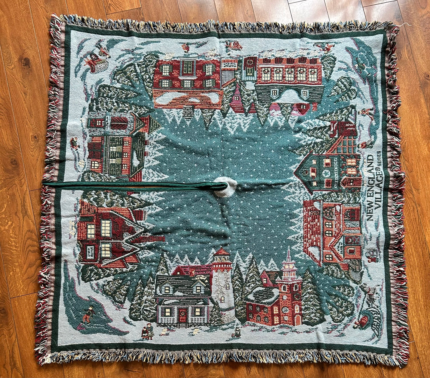 DEPT 56 New England Tapestry Square Christmas Tree Skirt