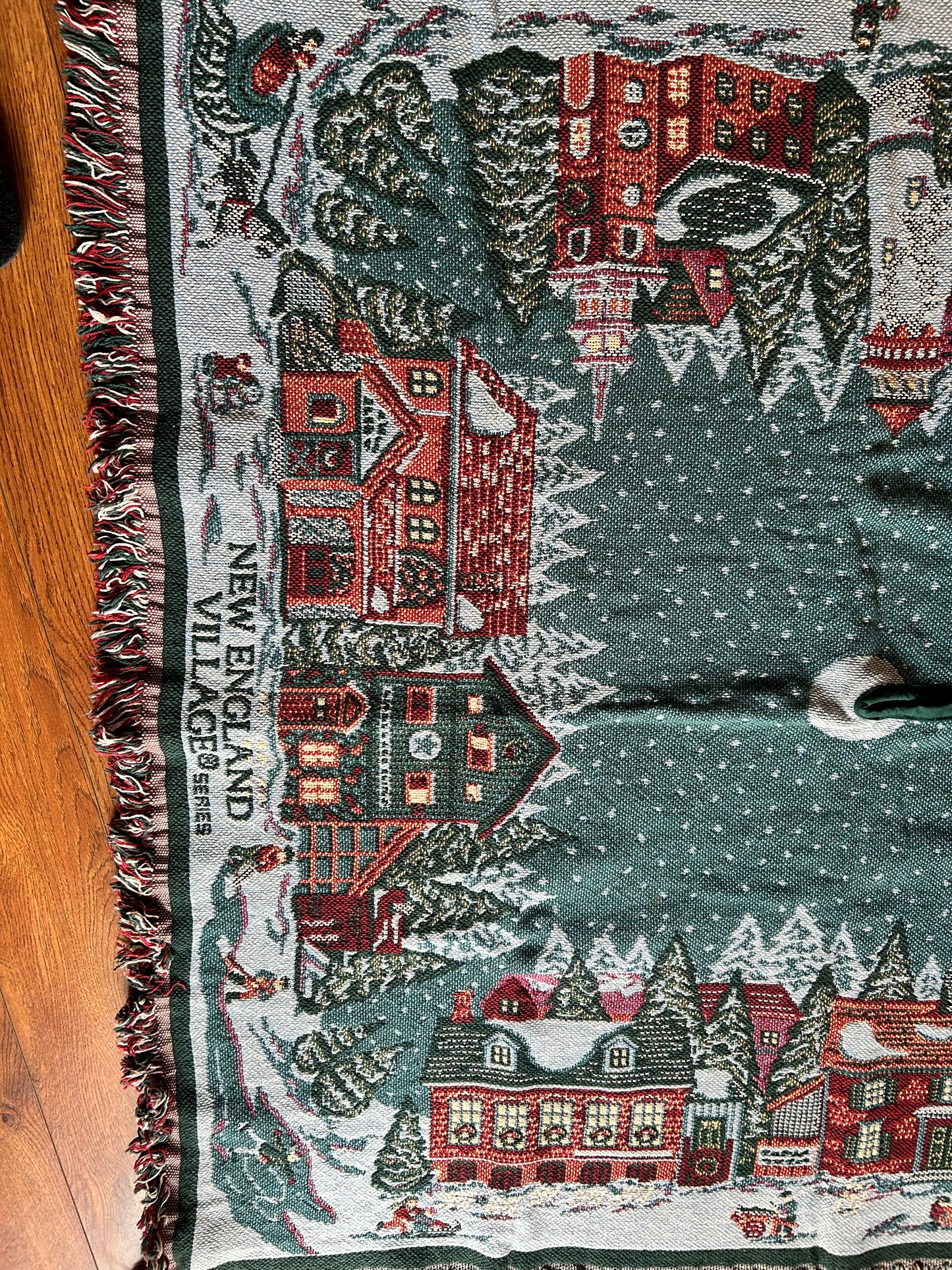 DEPT 56 New England Tapestry Square Christmas Tree Skirt
