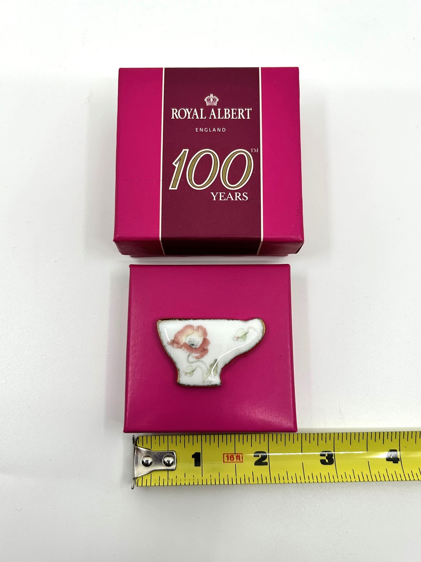 Royal Albert Poppy Mini Tea Cup Brooch of Bone China