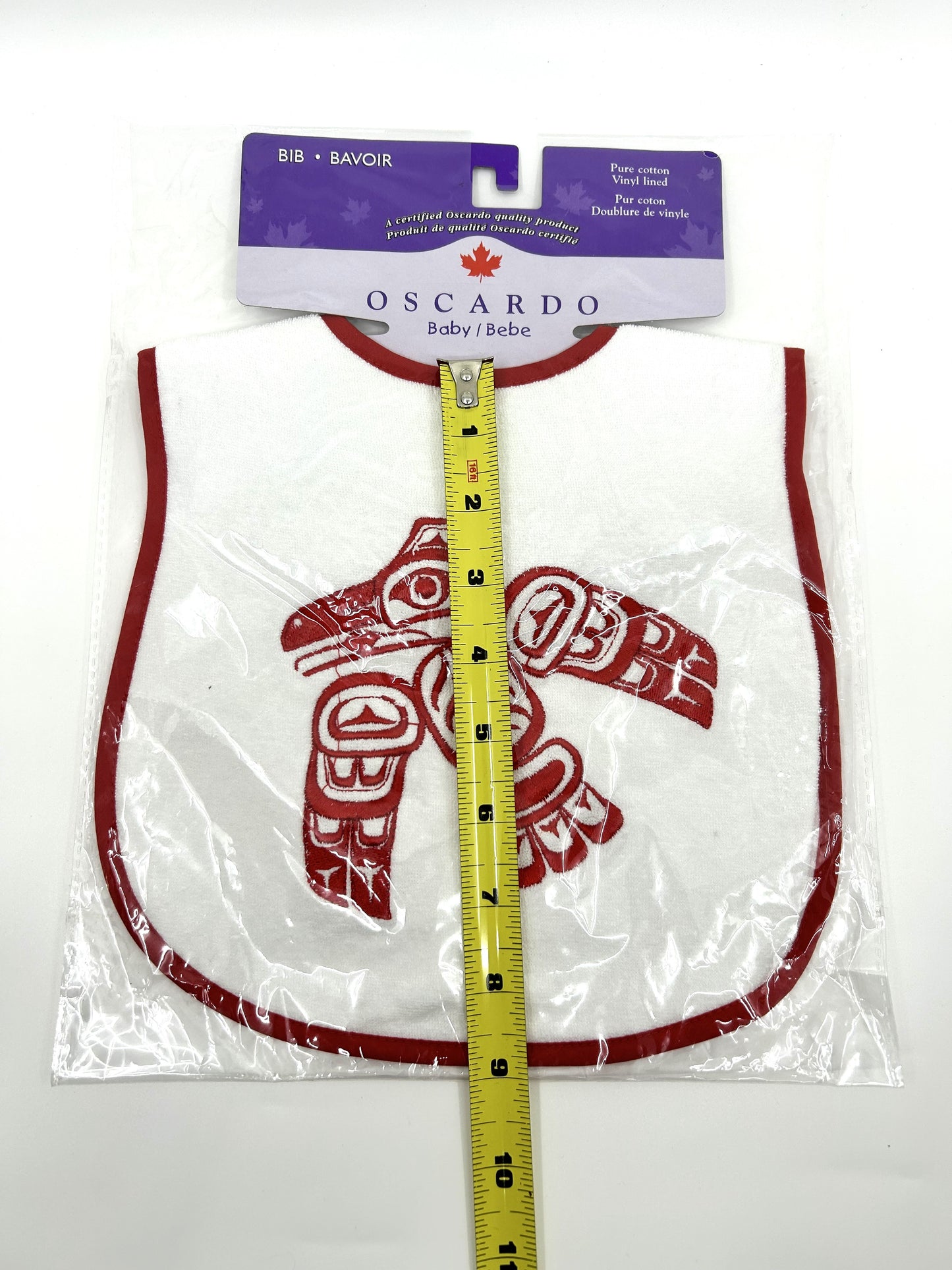 Oscardo Native American Red Kaigani Thunderbird Motif Bib - NWT