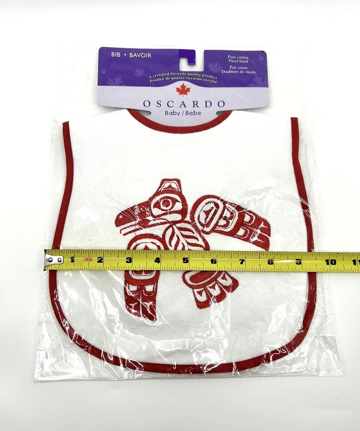 Oscardo Native American Red Kaigani Thunderbird Motif Bib - NWT