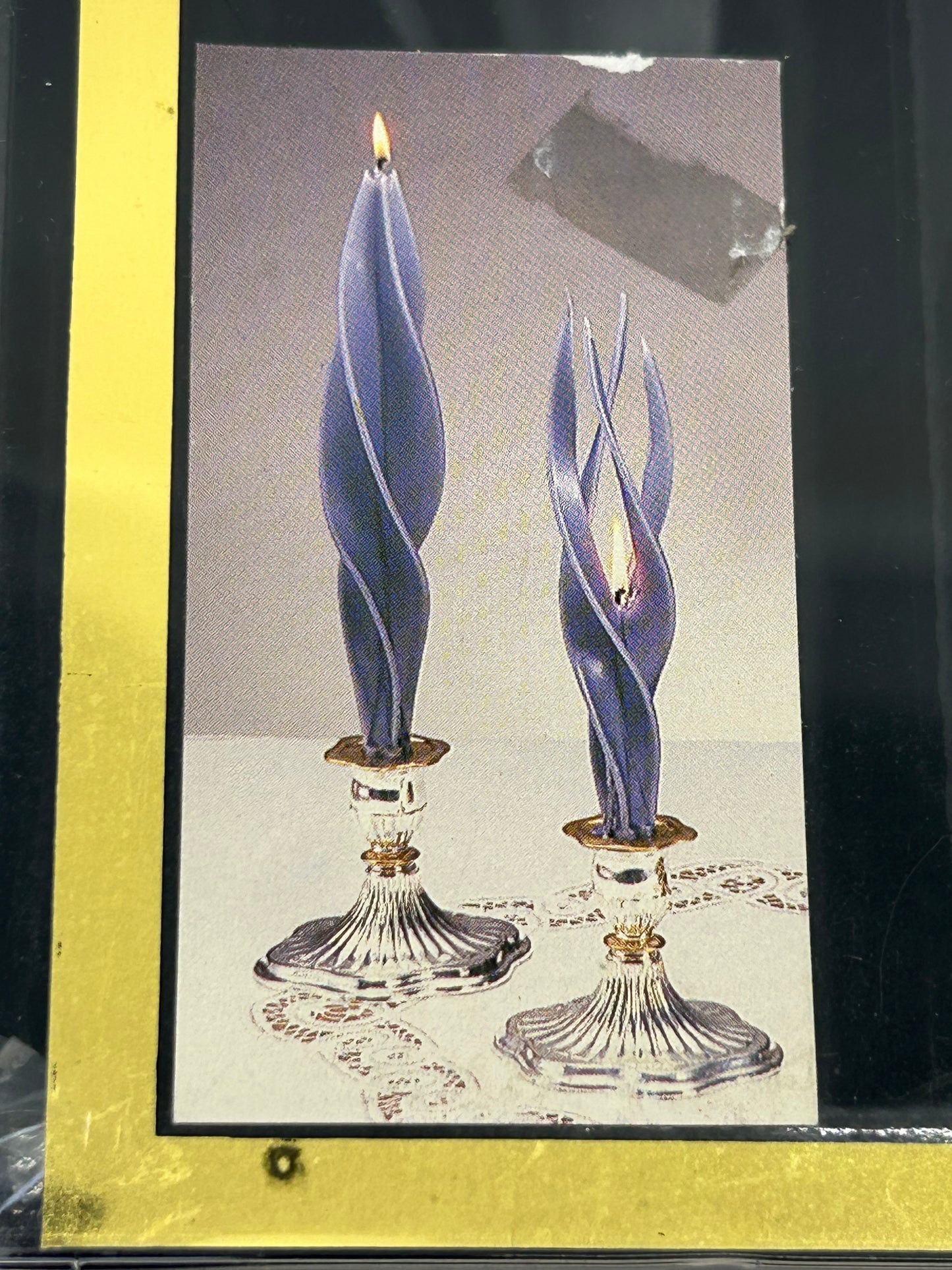 Vintage MOZART Black Twist Spiral Candles by Montanna