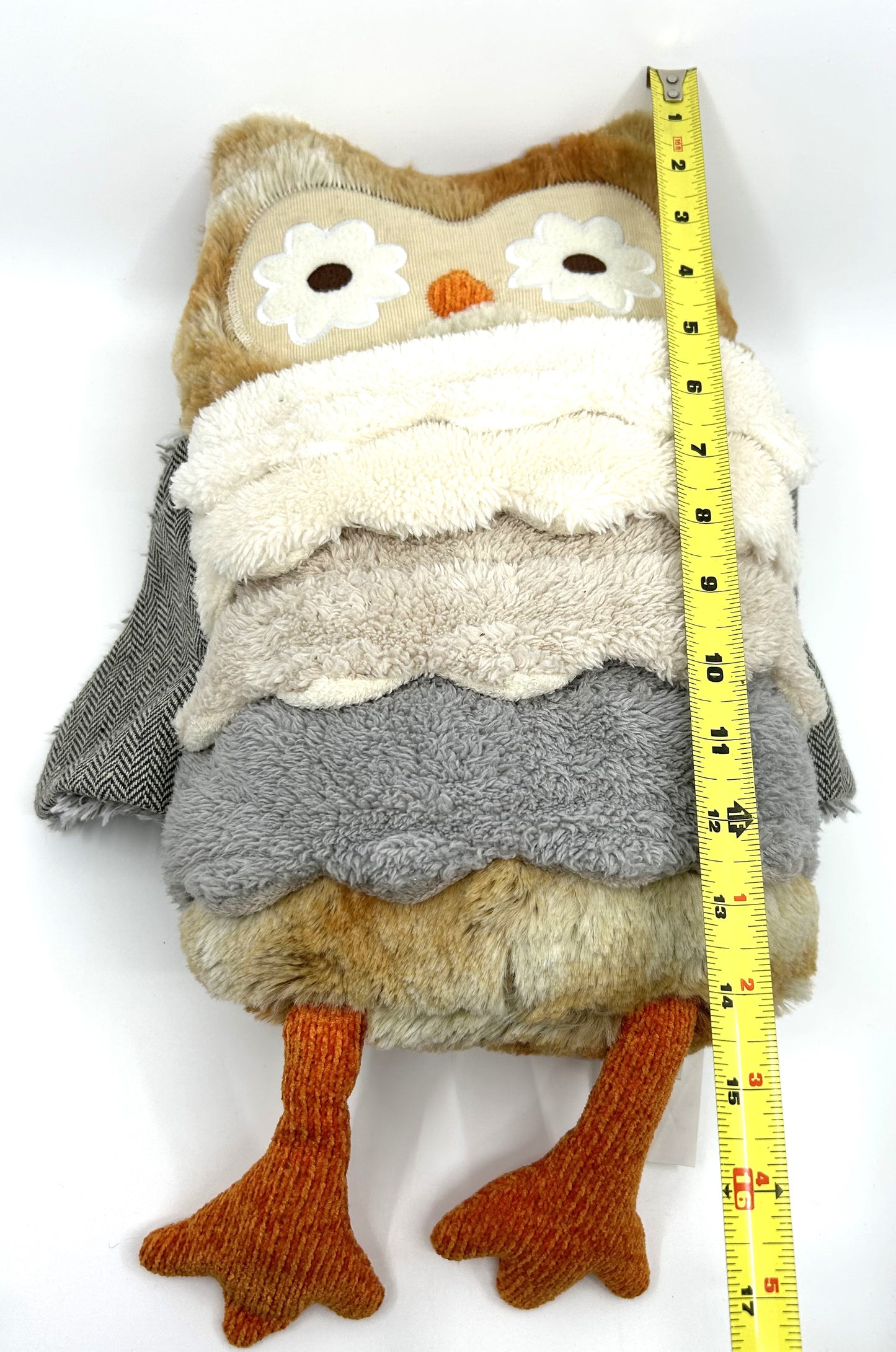 PIER 1 Sophie Grey Owl Plush Pillow - NWT