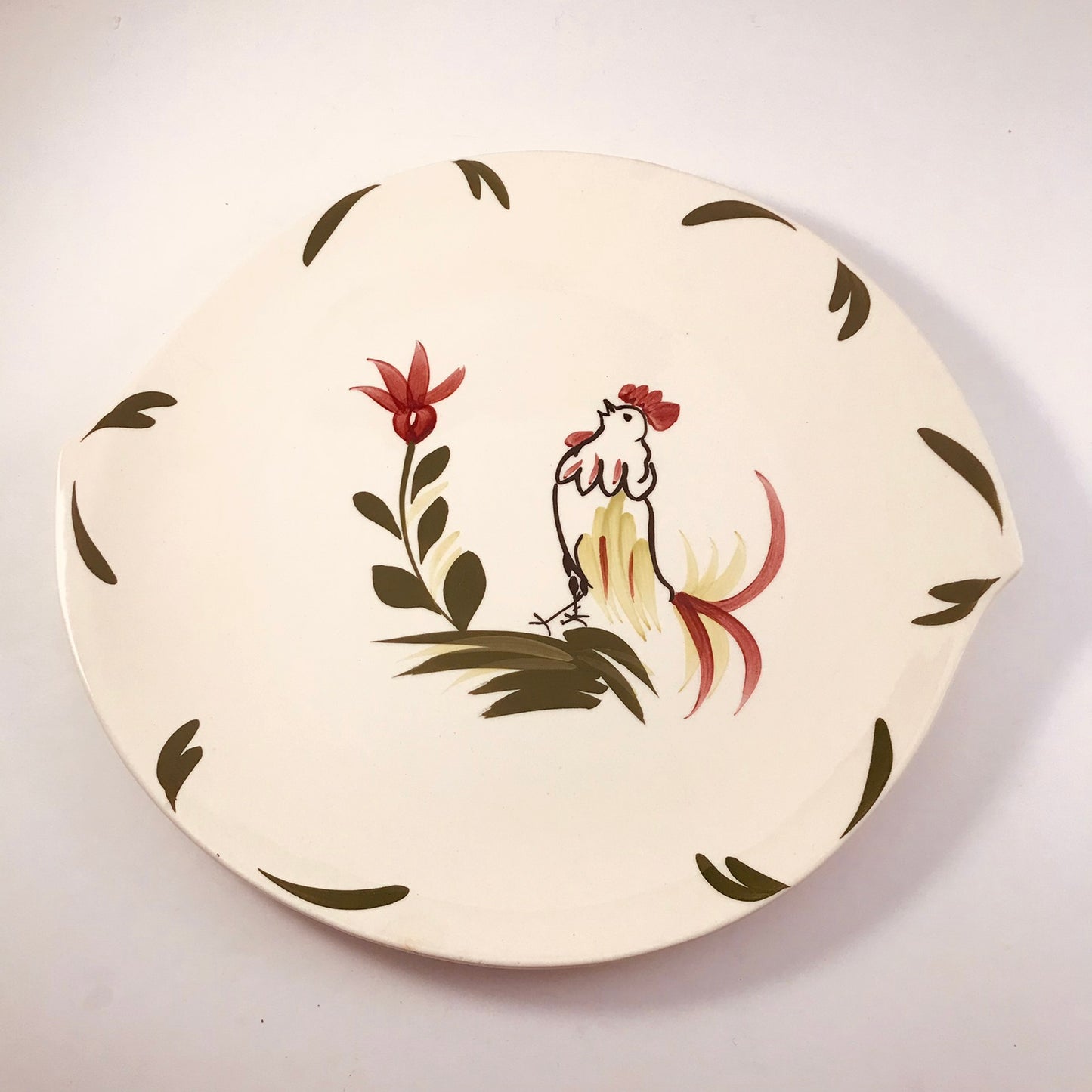Blue Ridge Cuckooing Rooster Decor Plate