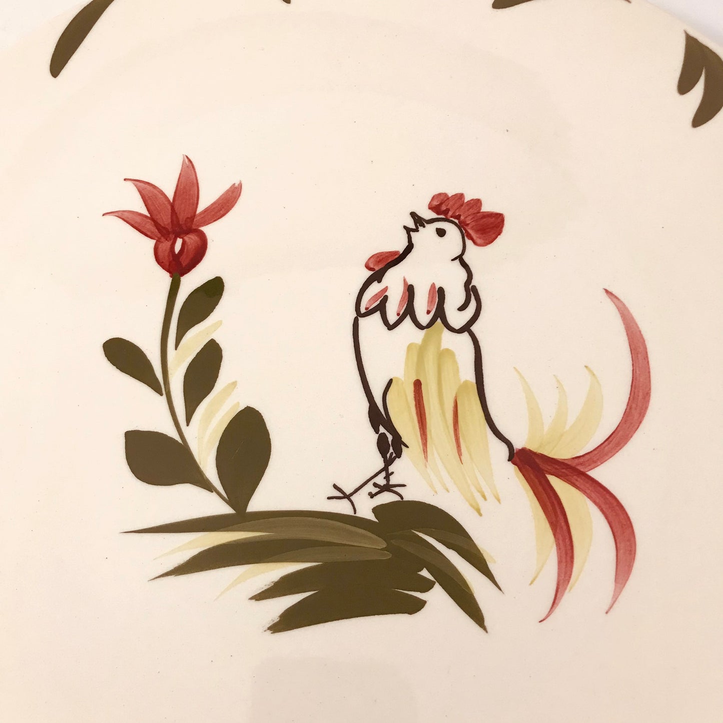 Blue Ridge Cuckooing Rooster Decor Plate