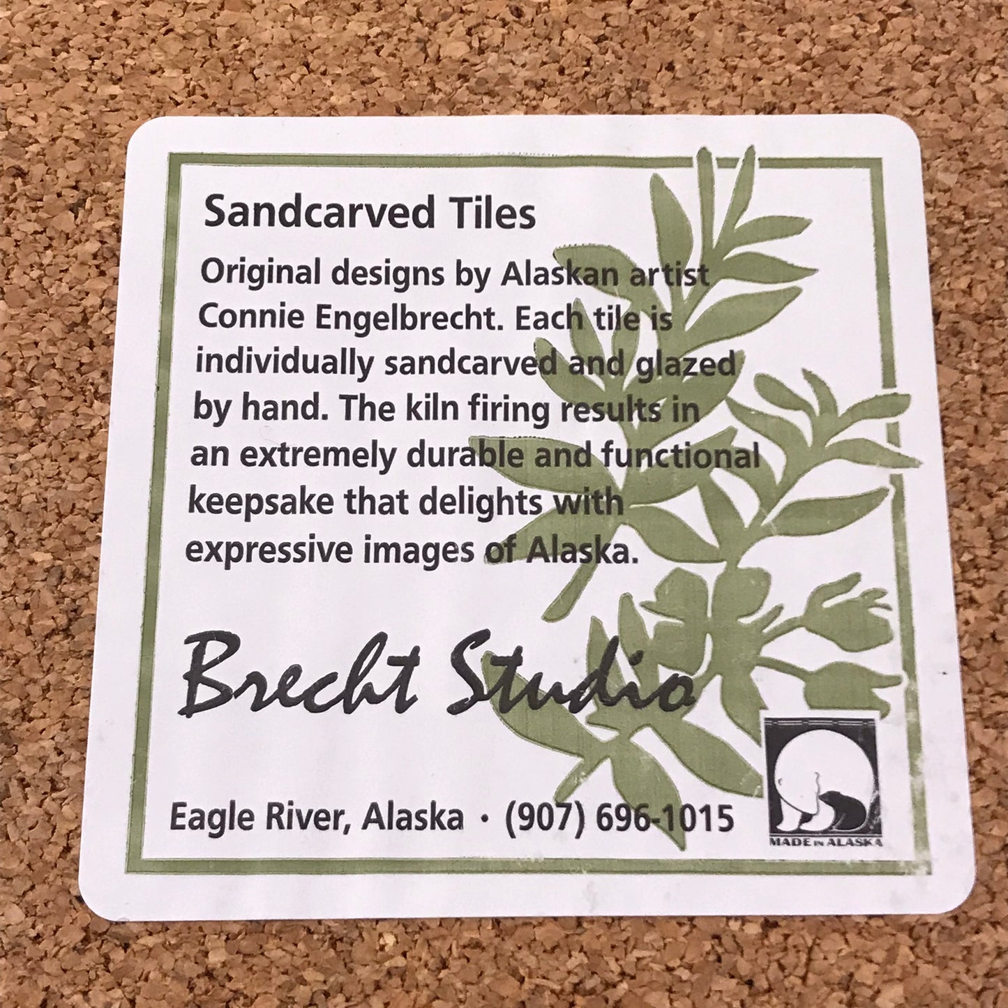 Sand Carved Tile from Alaska Moose and Elks - Brecht Studios