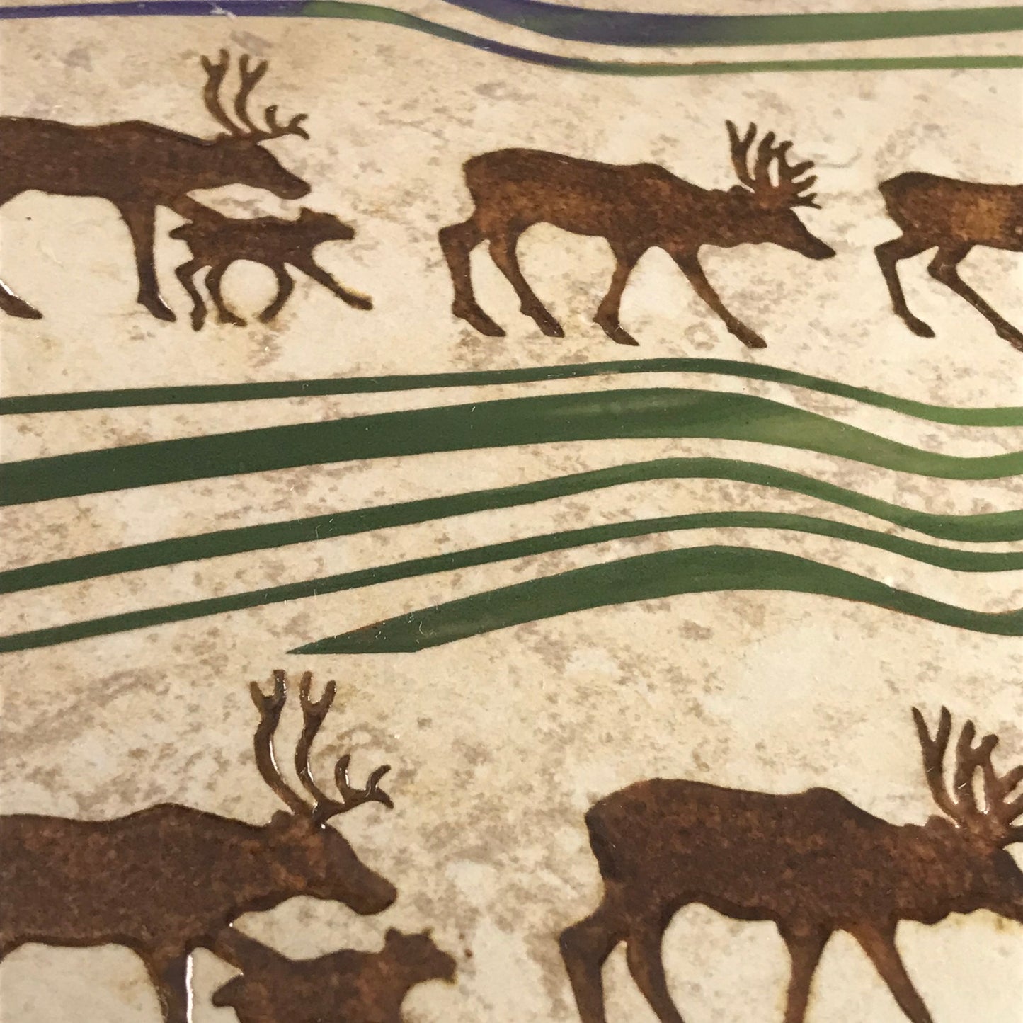 Sand Carved Tile from Alaska Moose and Elks - Brecht Studios