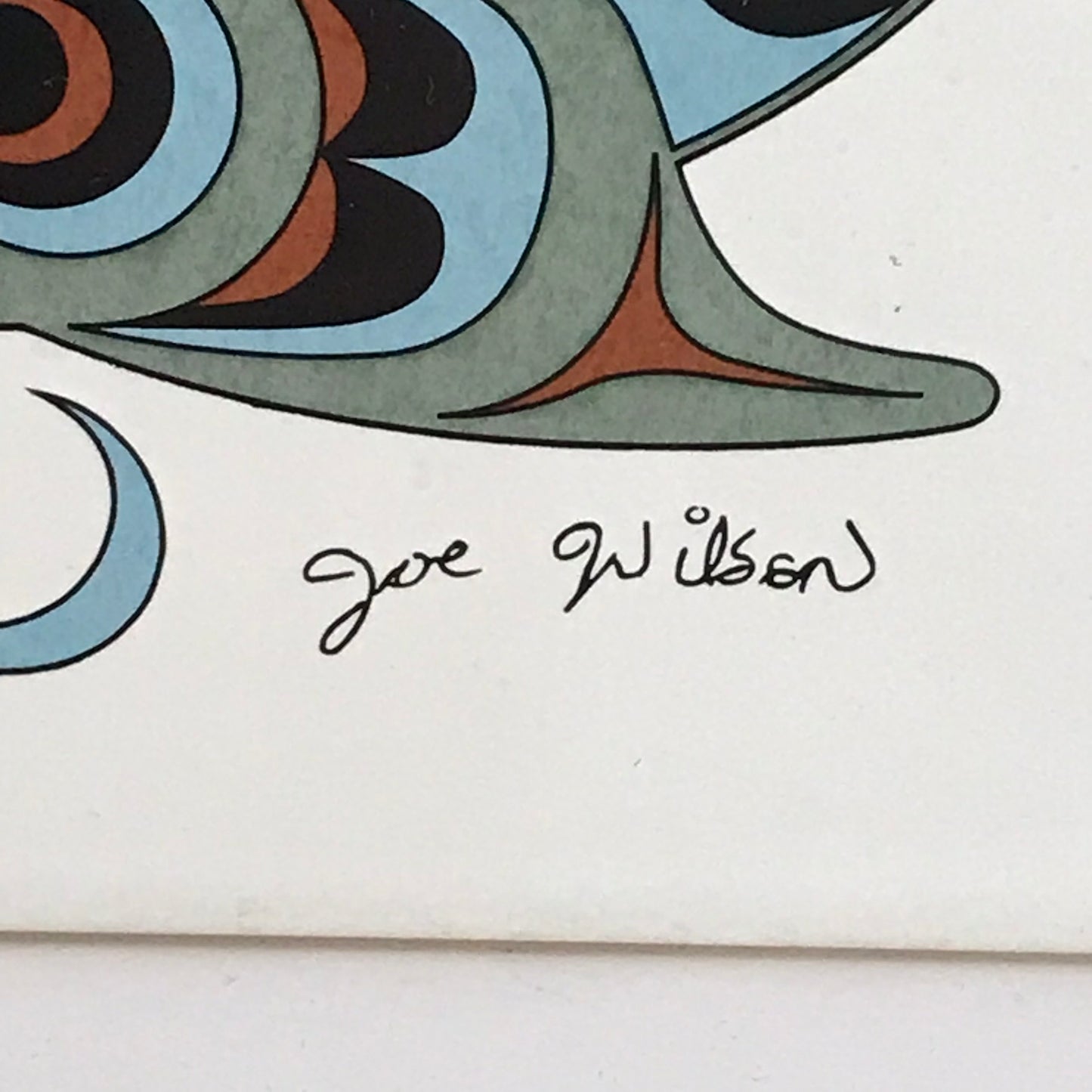 Island Art Indigenous Spawning Salmon Ceramic Tile - Artist Signed Joe Wilson