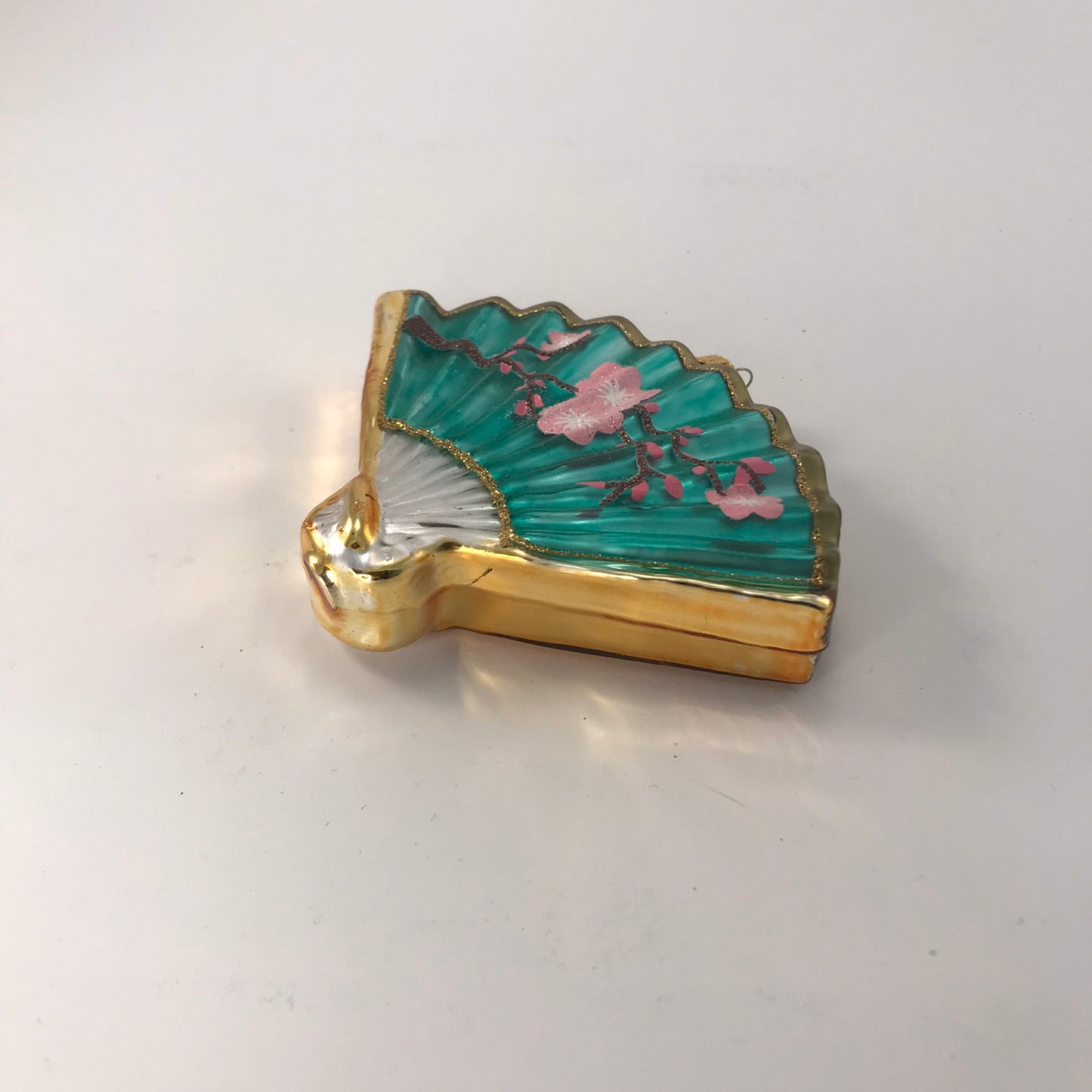 Glass Blown Oriental Fan and Lantern Ornament