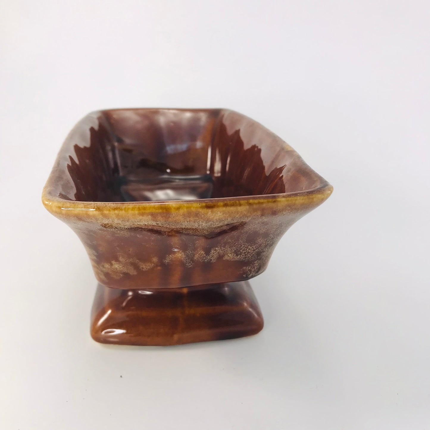 Brush Pottery Brushware Vintage Double Drip Glazed Open Mouth Planter No. 829