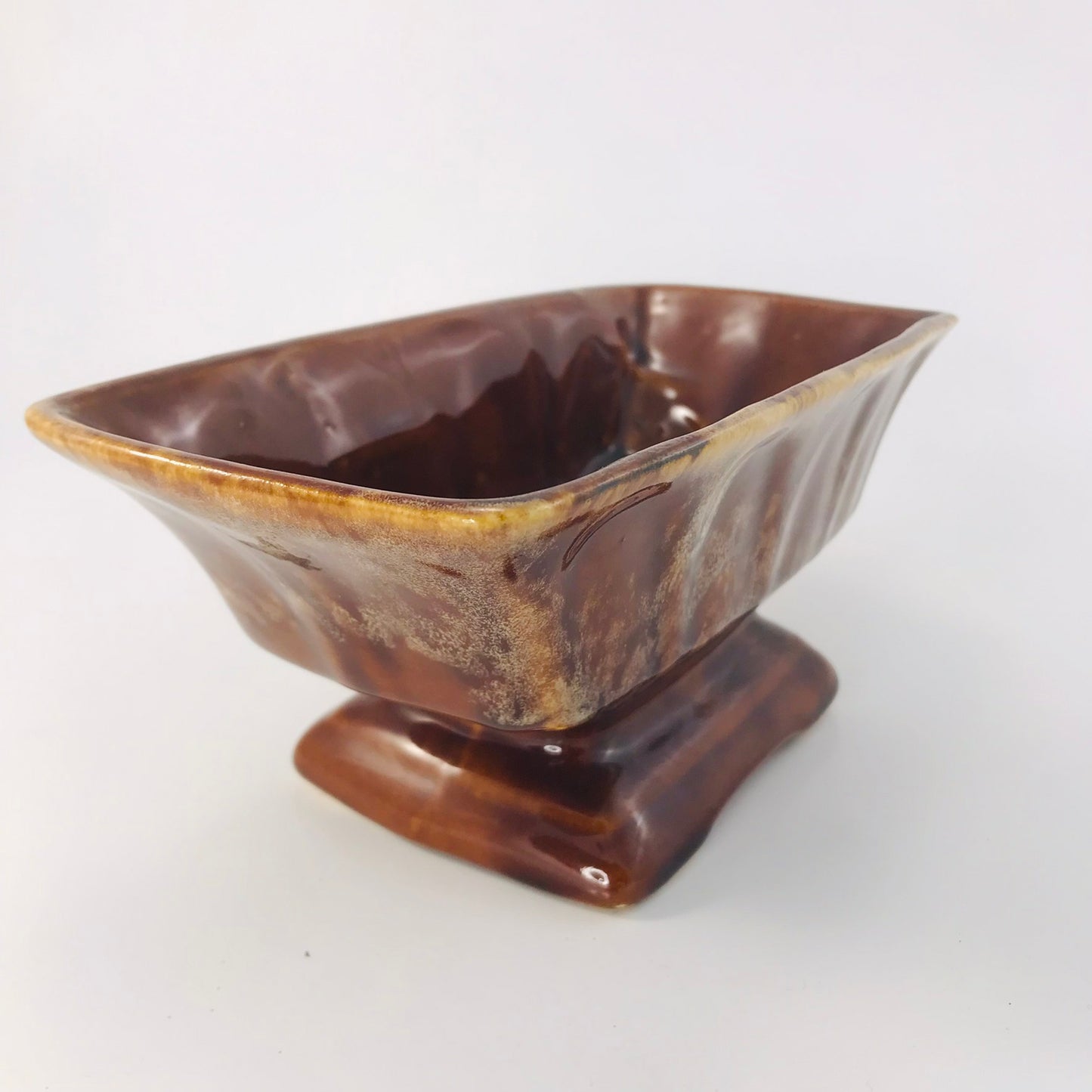 Brush Pottery Brushware Vintage Double Drip Glazed Open Mouth Planter No. 829