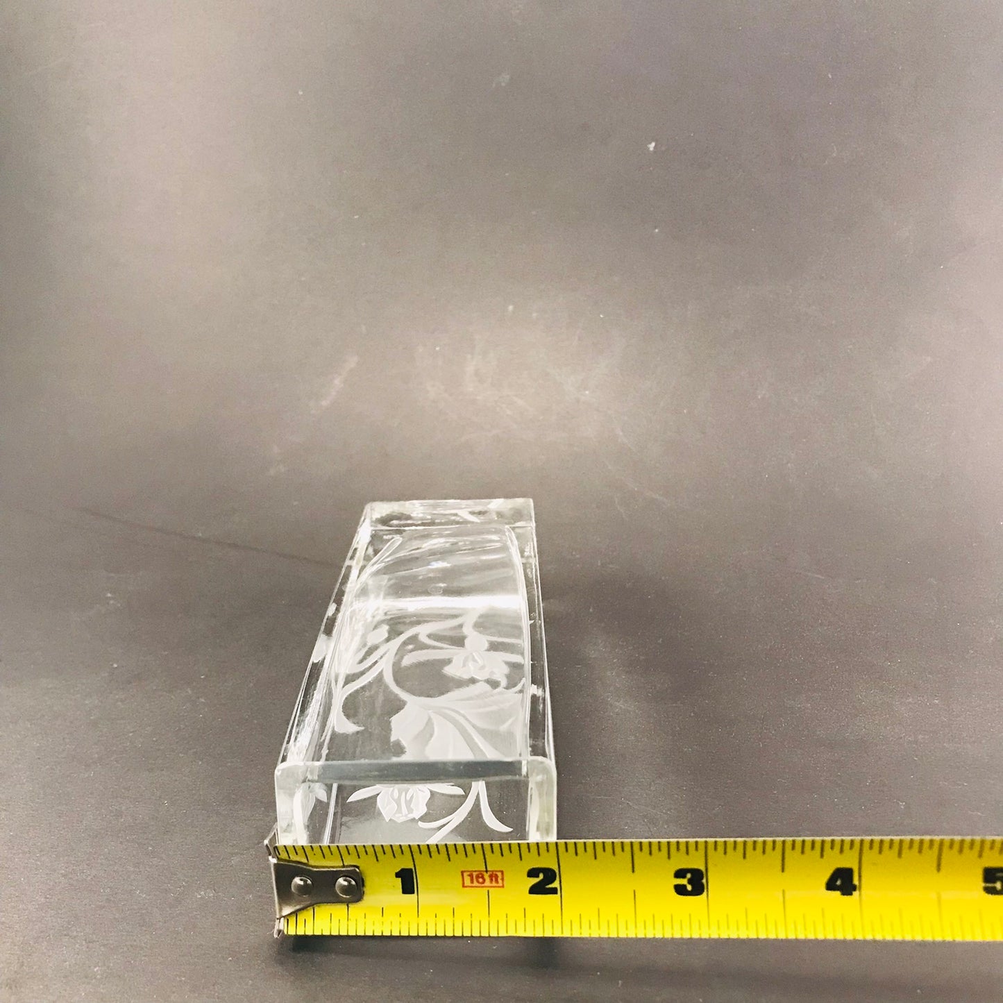 1987 Kisslinger Etched Glass Vase - Signed