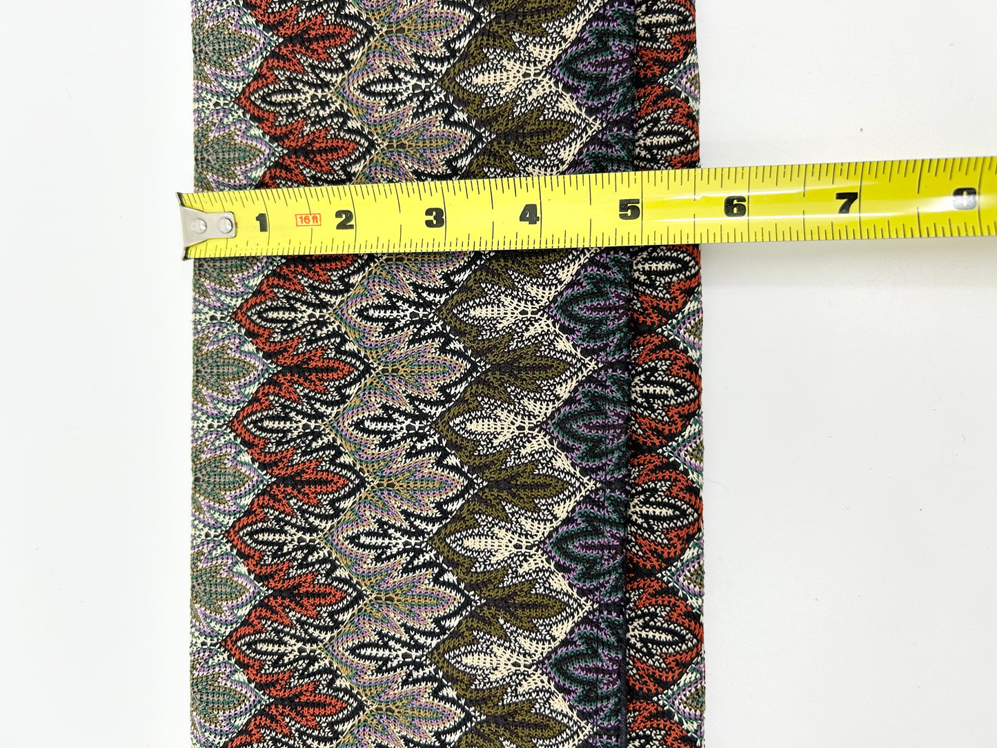 KRAVE Custom Handmade Multi-Colored Zig Zag Clutch Bag - One of a Kind - NWT