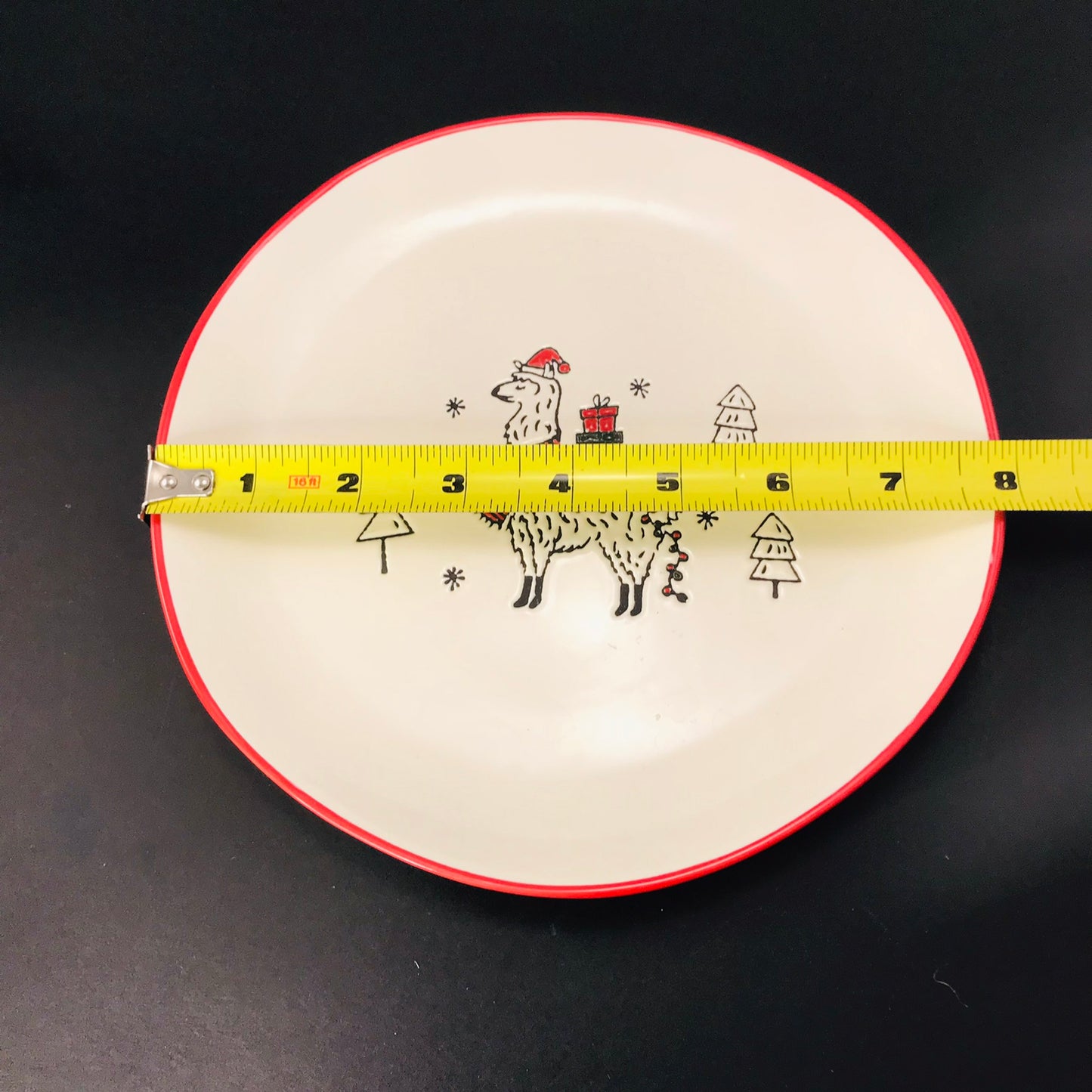 Abbott Christmas Lama with a Hat and Presents Plate