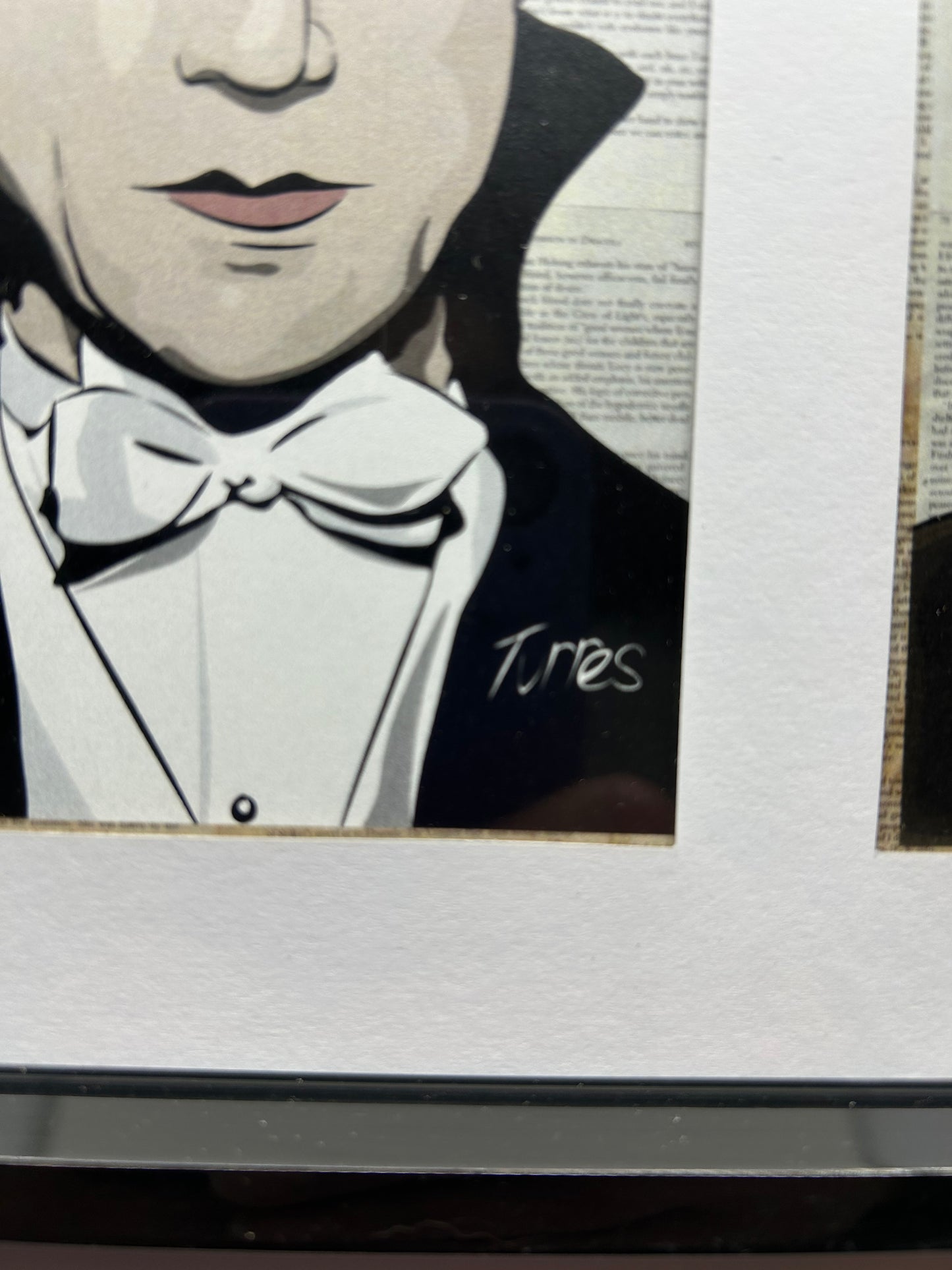 Old School Villains Compliation - The Invisible Man, Count Dracula, Frankenstein and The Wolfman - Matted /Framed Mini Prints