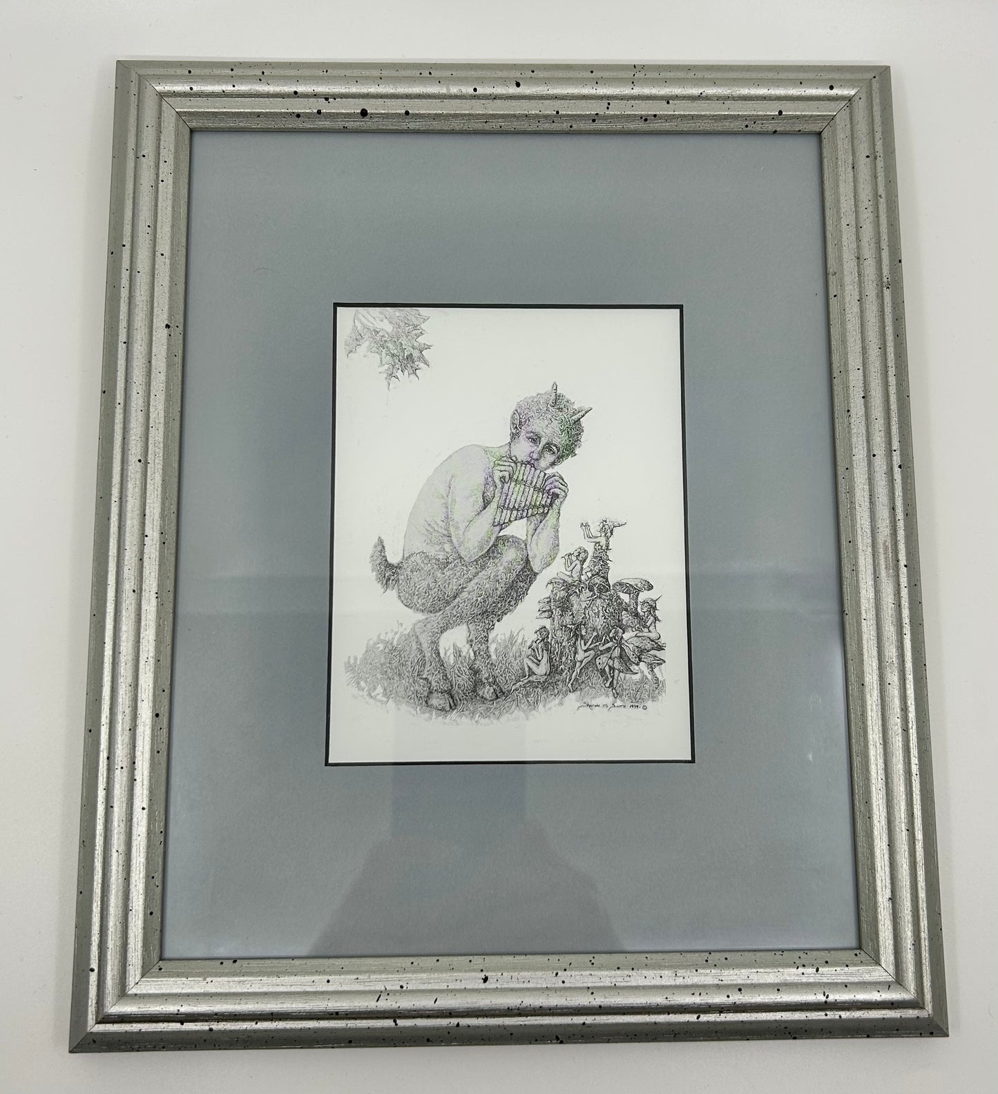 Pan The God of Shepherds and Hunters Framed Print 1994 - Artist Sharon M Smith
