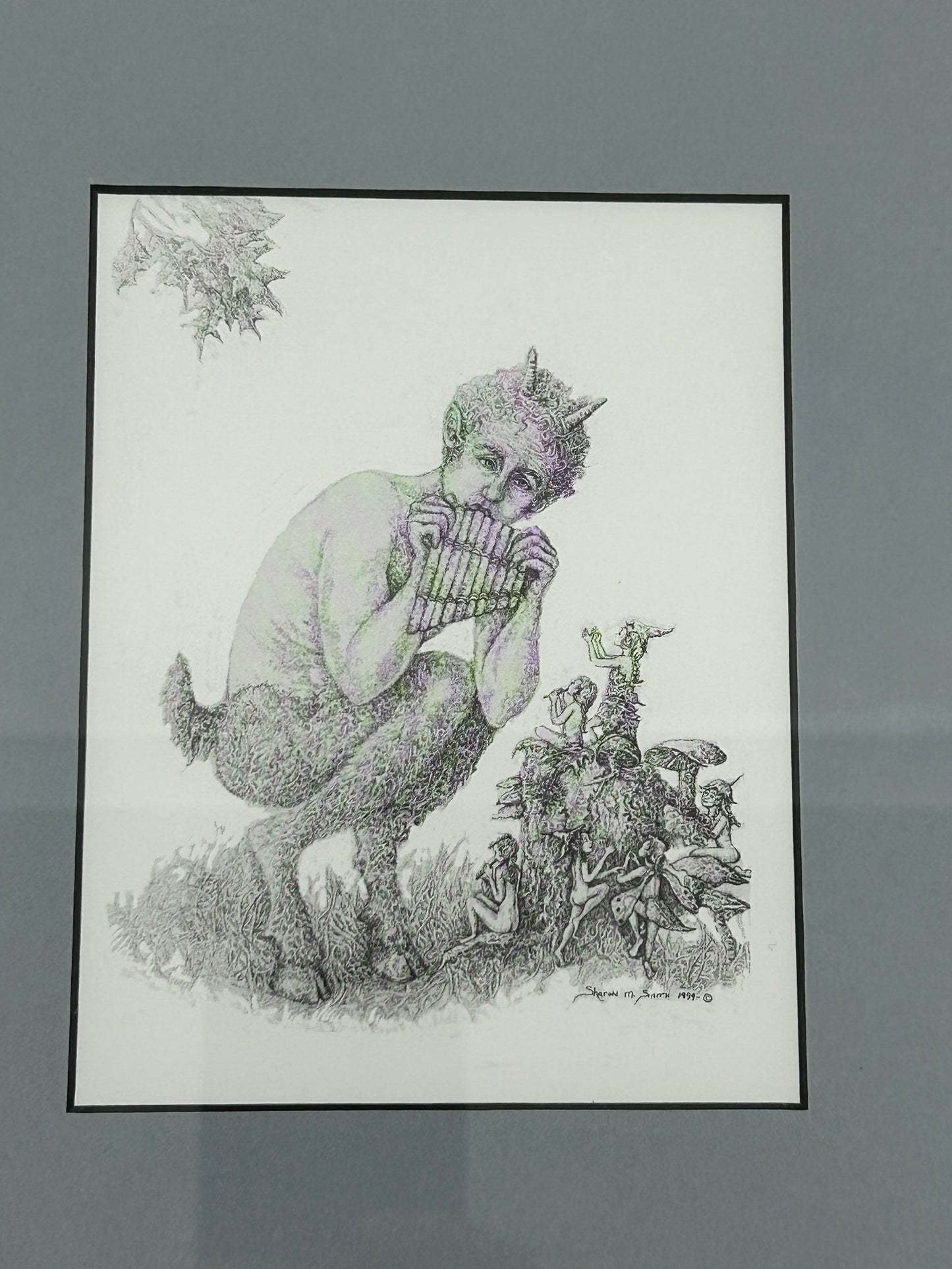 Pan The God of Shepherds and Hunters Framed Print 1994 - Artist Sharon M Smith