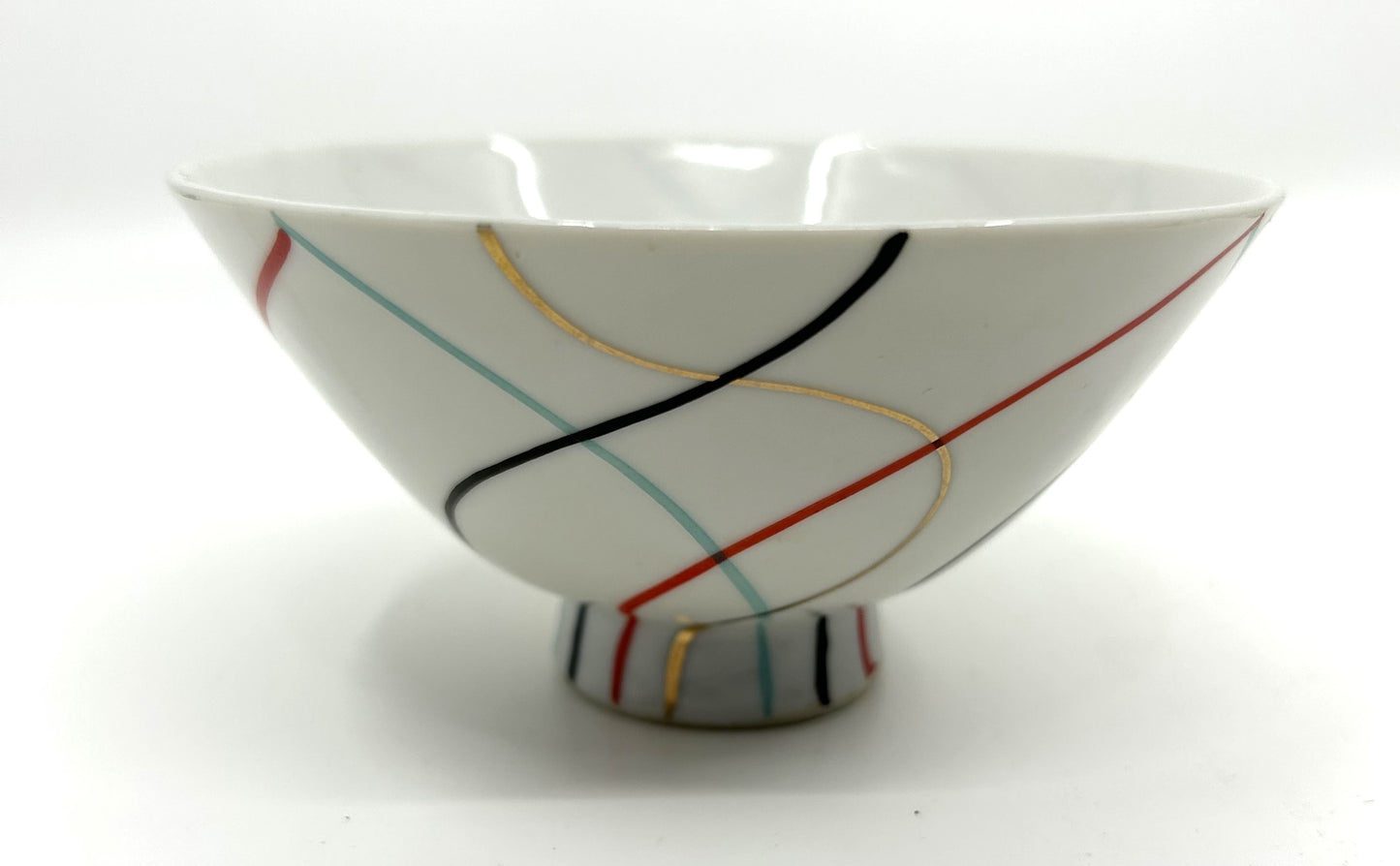 Vintage Japanese Single Serve Patterned Rice Bowls - Set of 5