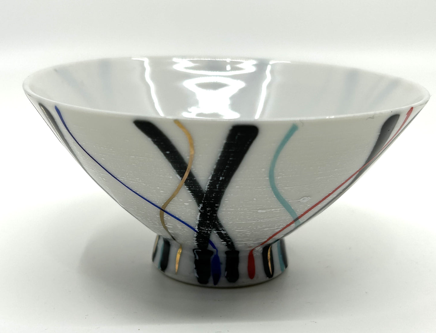 Vintage Japanese Single Serve Patterned Rice Bowls - Set of 5