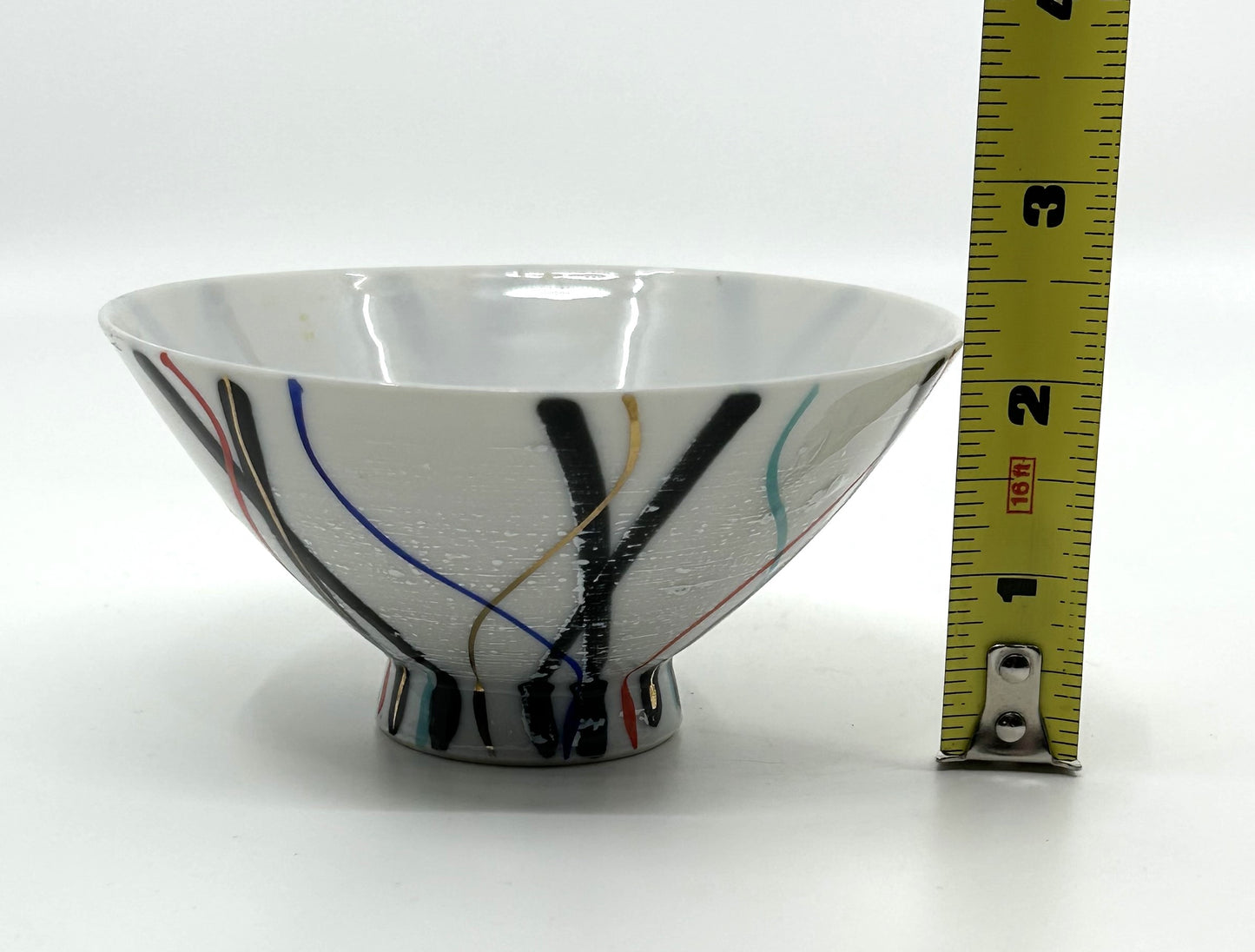 Vintage Japanese Single Serve Patterned Rice Bowls - Set of 5