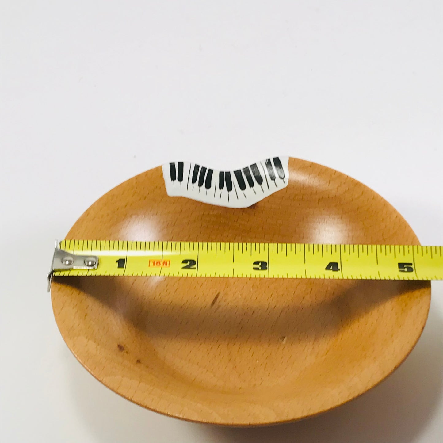 Hand Carved Wooden Artistic Piano Bowl - Signed