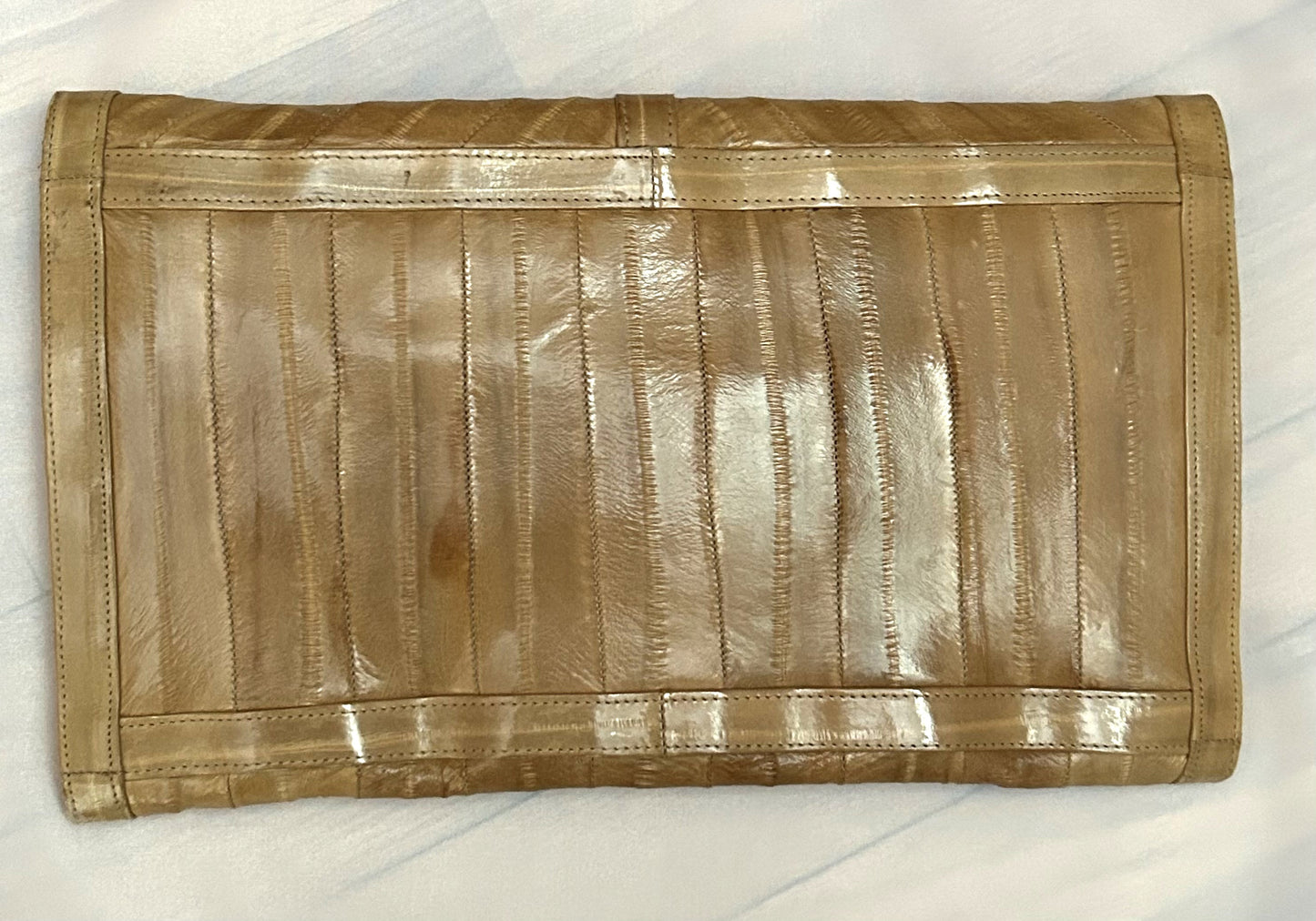 Leather by the Sea Eel Skin Vintage Clutch Bag