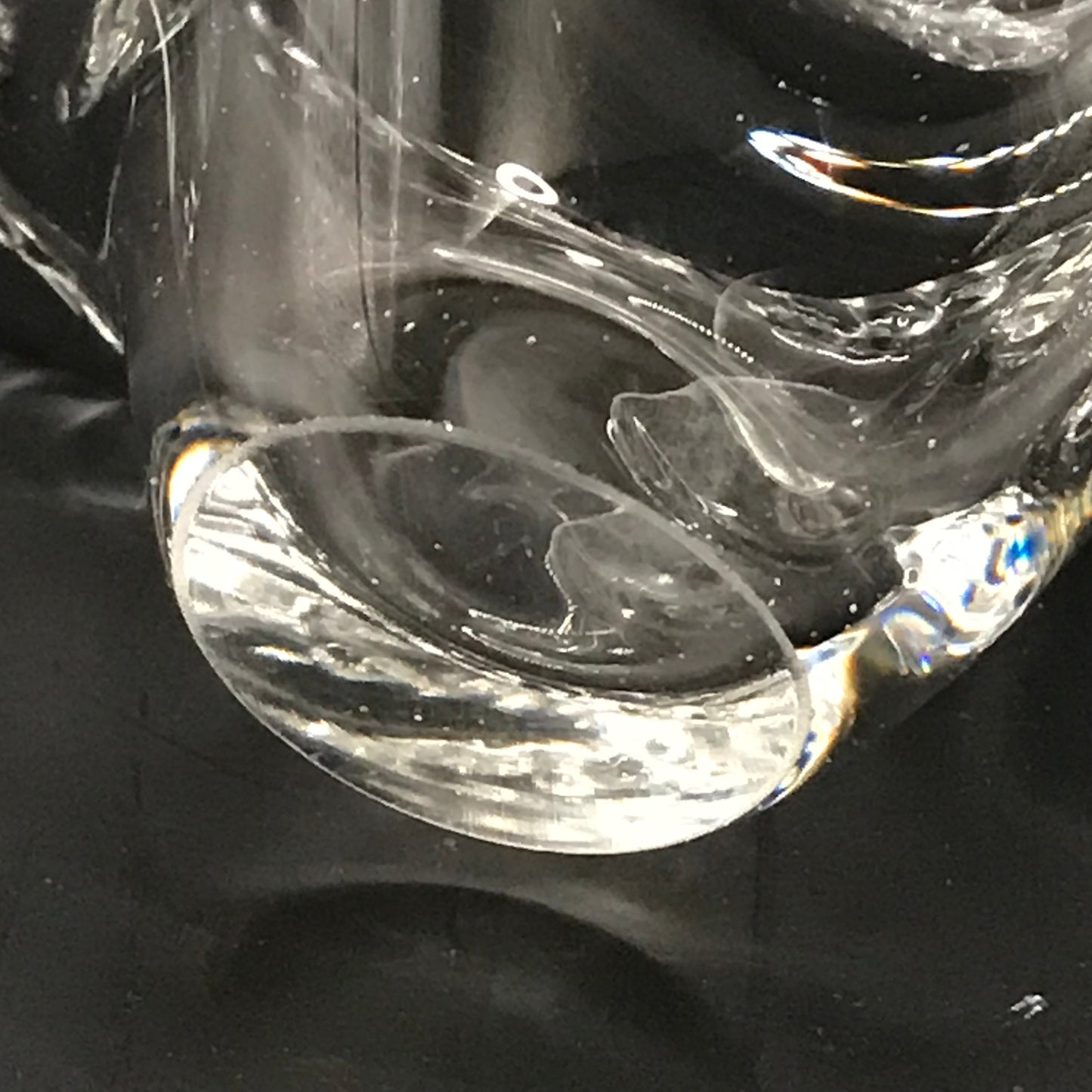Vintage Clear Glass Nesting Swans Set of 2 Mini Candy/Trinket Dish