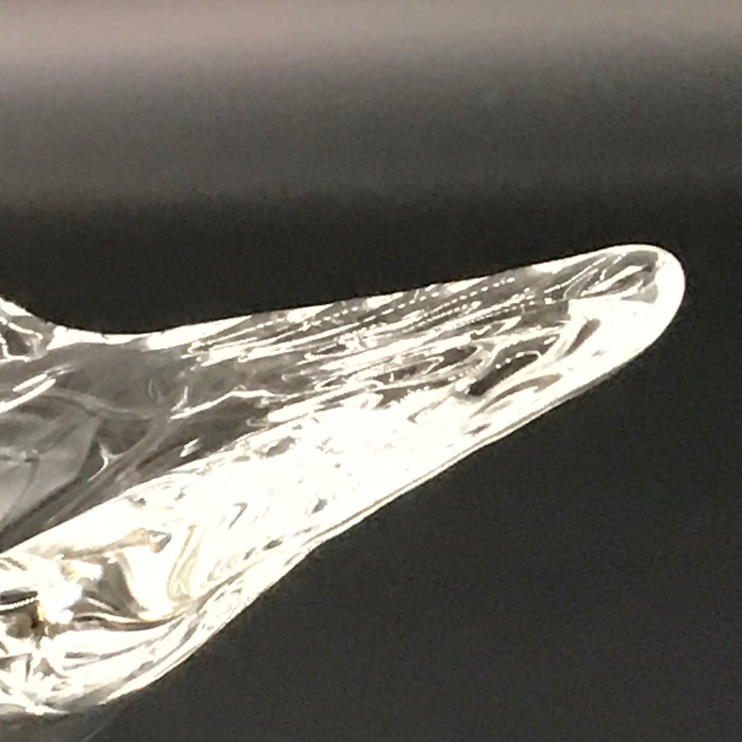 Vintage Clear Glass Nesting Swans Set of 2 Mini Candy/Trinket Dish
