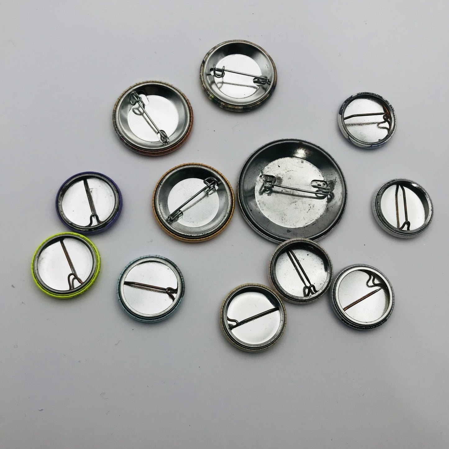 Retro 1980's Advertising Pinback Buttons - Set of 12