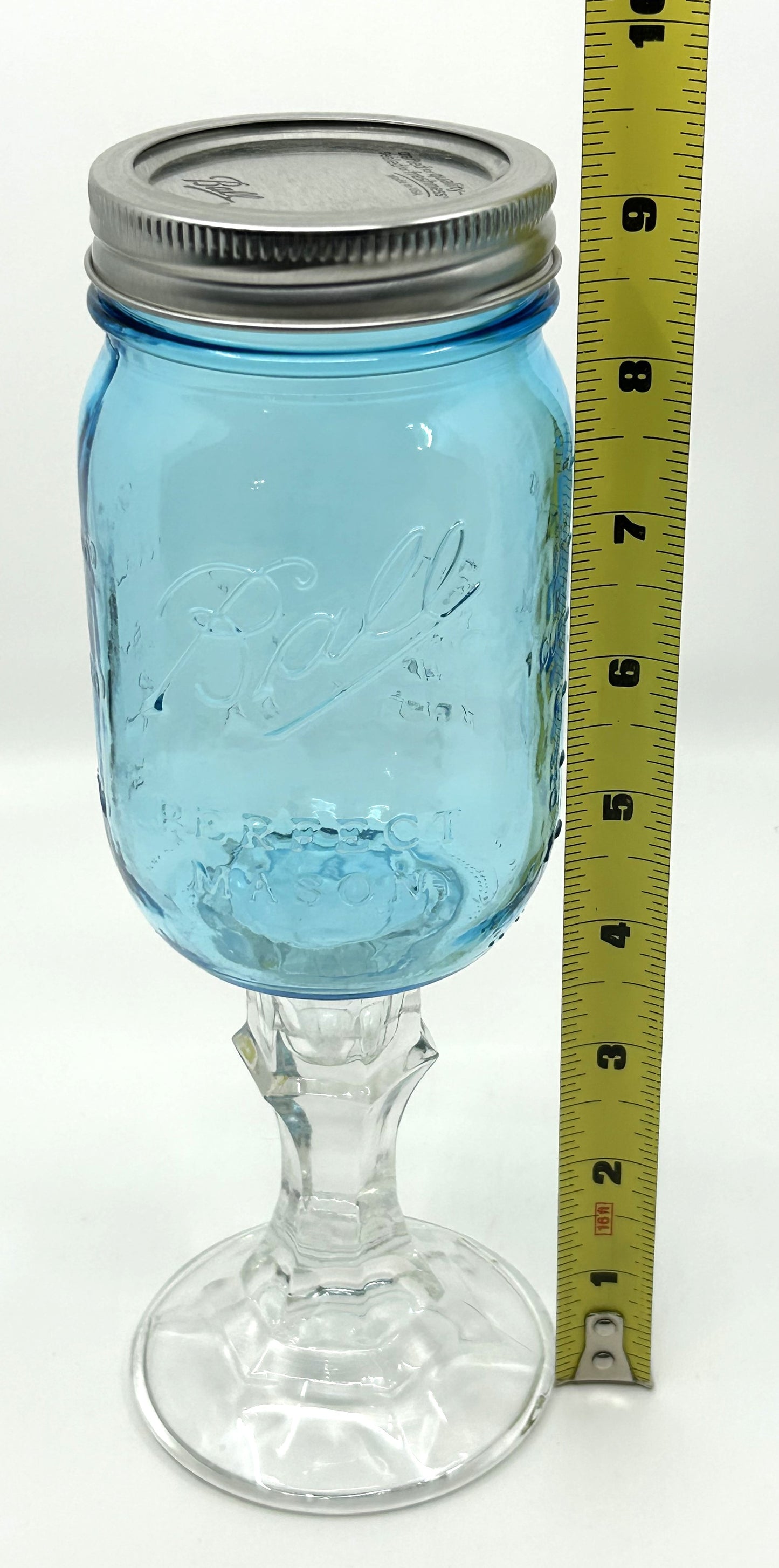 Ball Blue Mason Jar Stemmed Glassware - Set of 3