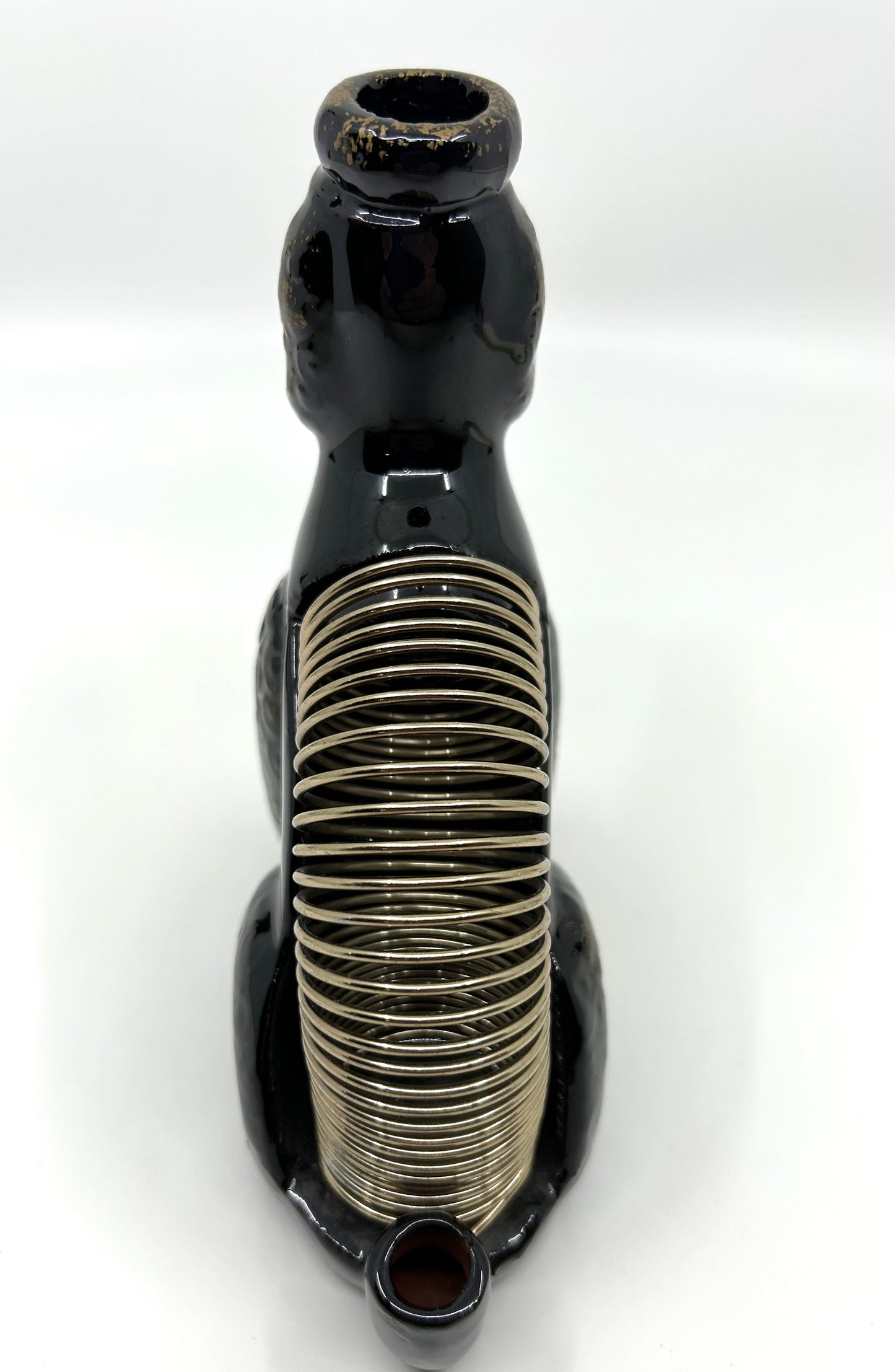 Vintage Poodle Spring Coiled Letter Holder w/side Pen Holder