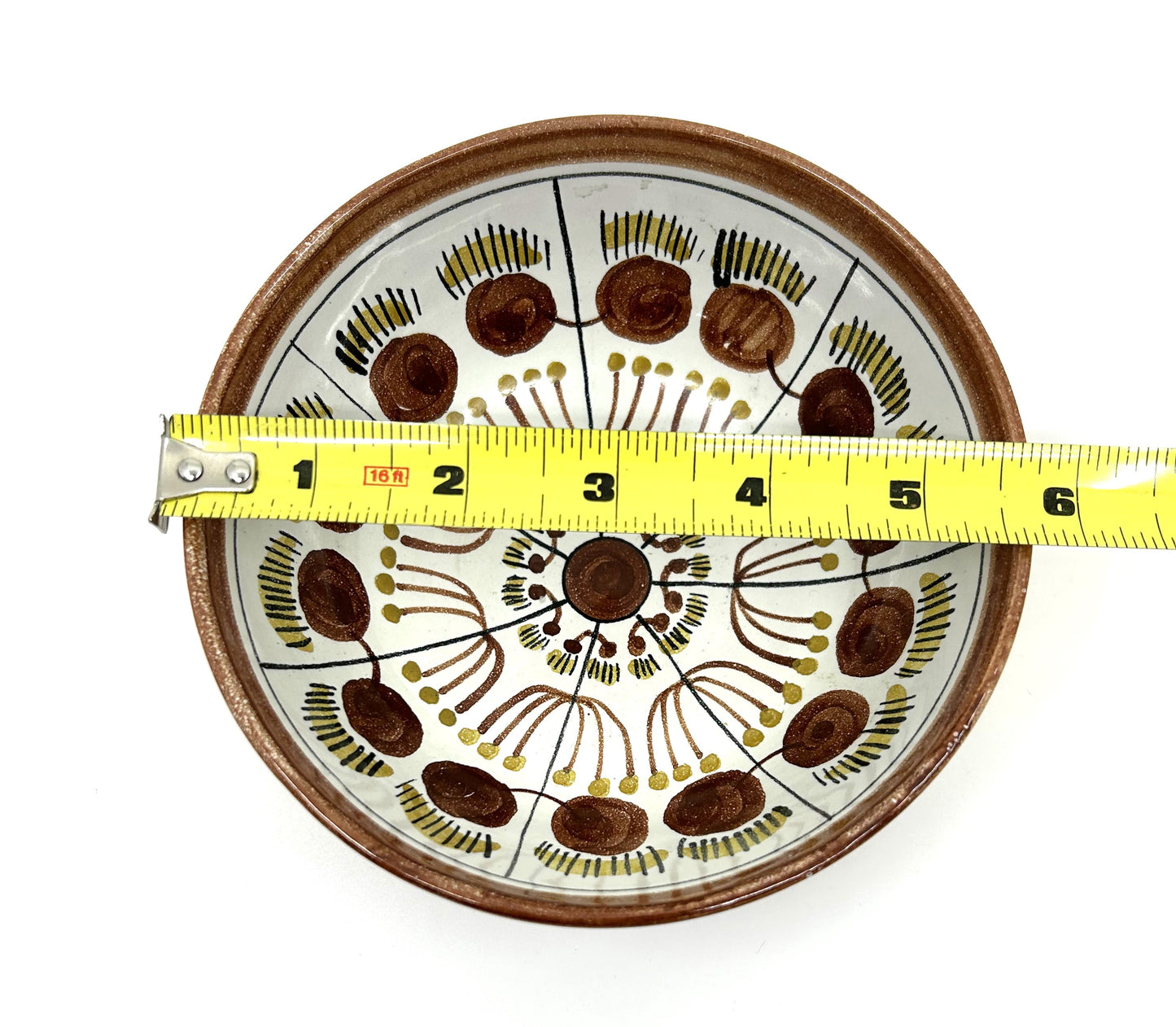 Artisan Handcrafted Hand Painted Detailed Ceramic Bowl - Artist Signed