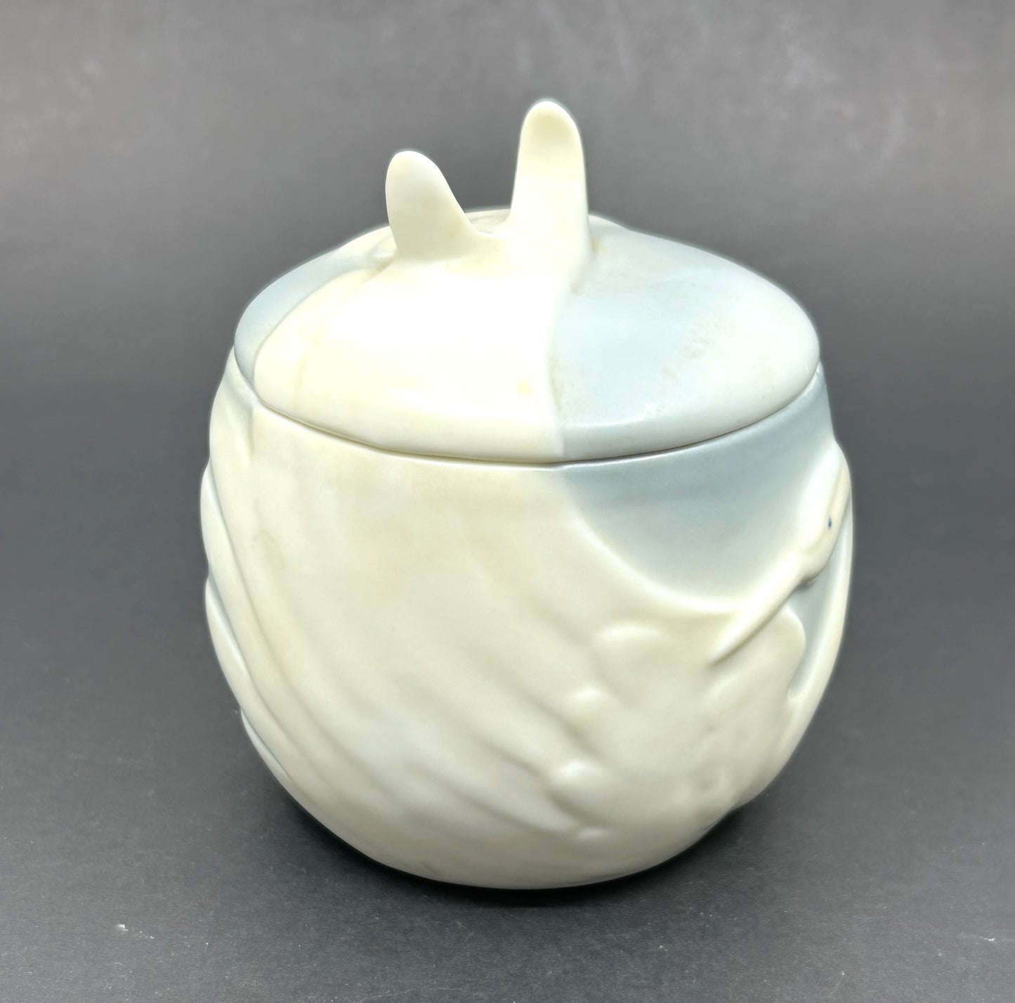Fitz & Floyd White Swan Trinket Jar with Lid - Rare 1984