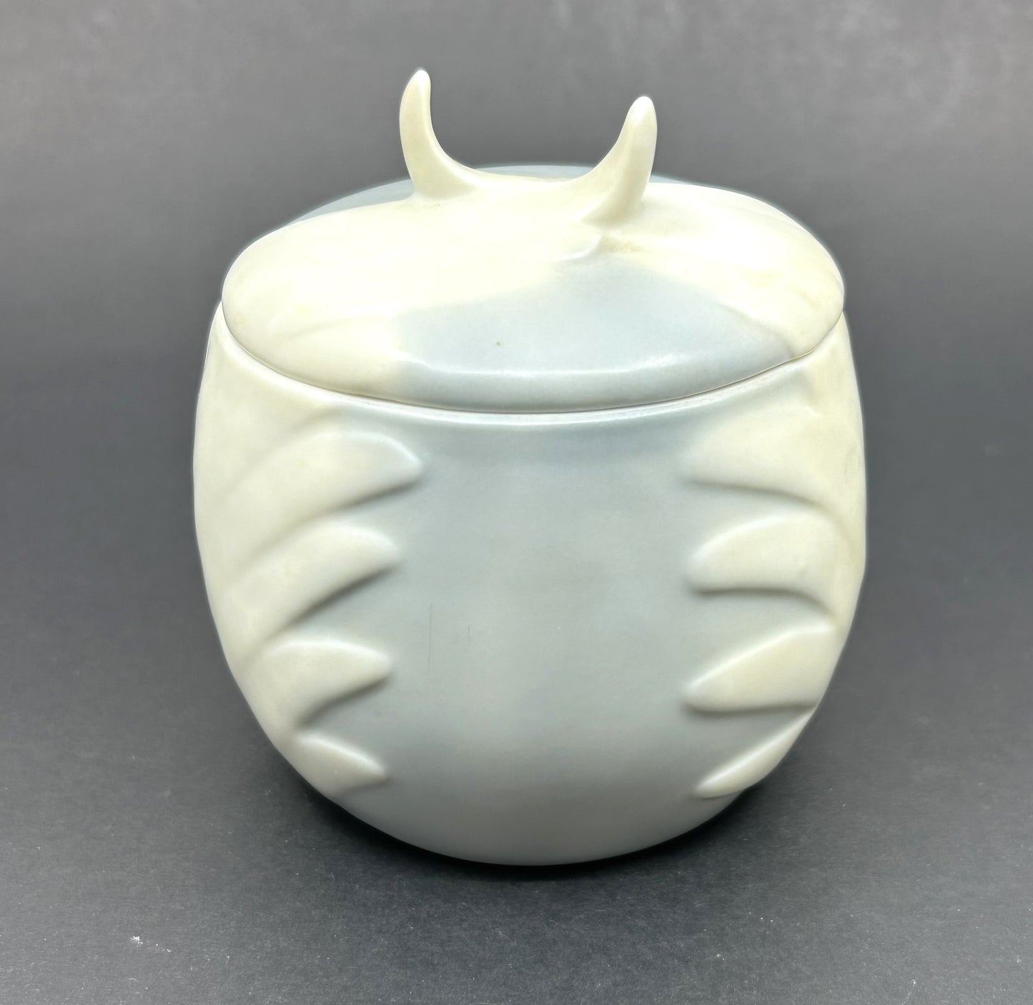 Fitz & Floyd White Swan Trinket Jar with Lid - Rare 1984