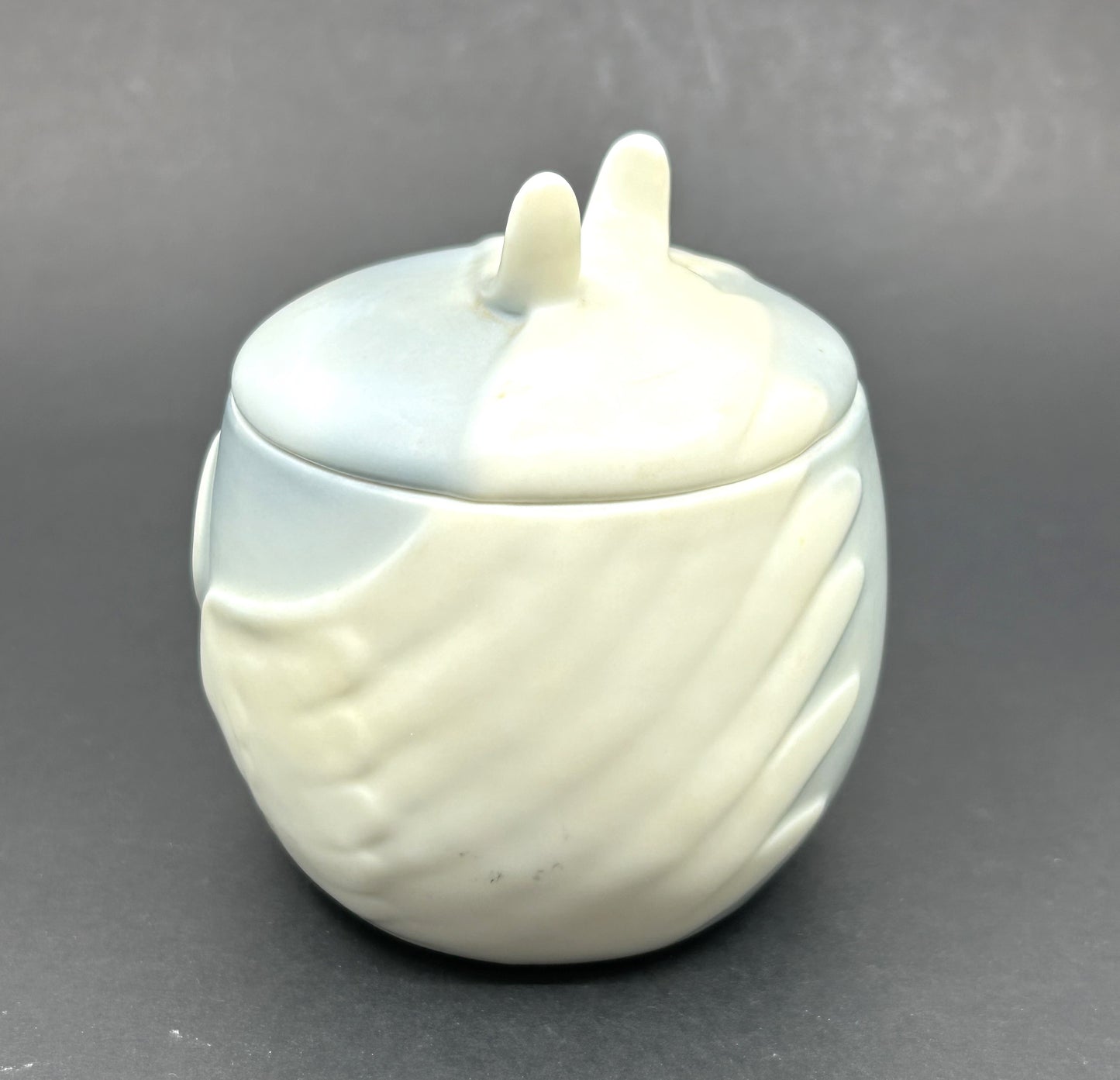 Fitz & Floyd White Swan Trinket Jar with Lid - Rare 1984