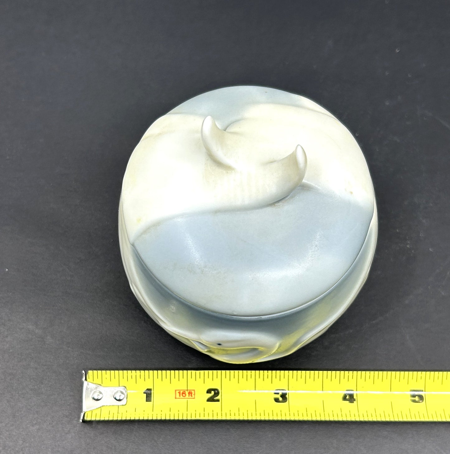 Fitz & Floyd White Swan Trinket Jar with Lid - Rare 1984