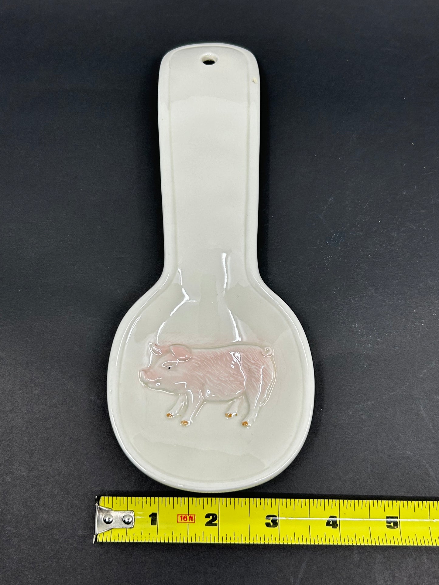 Vintage Otagiri Pink Pig Ceramic Spoon Rest