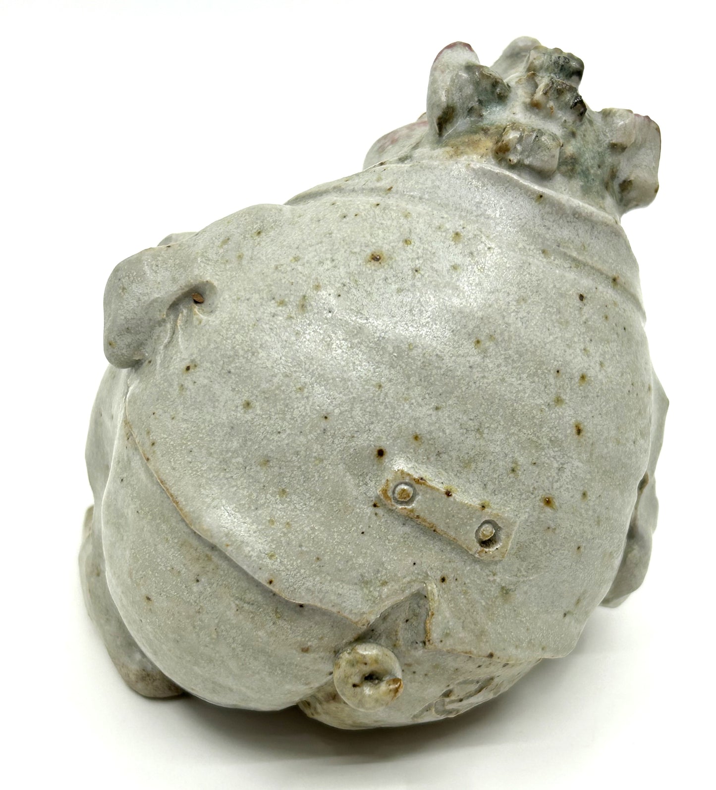 Putting Lipstick on a Pig Handcrafted Stoneware Pottery Figurine - Artist Signed
