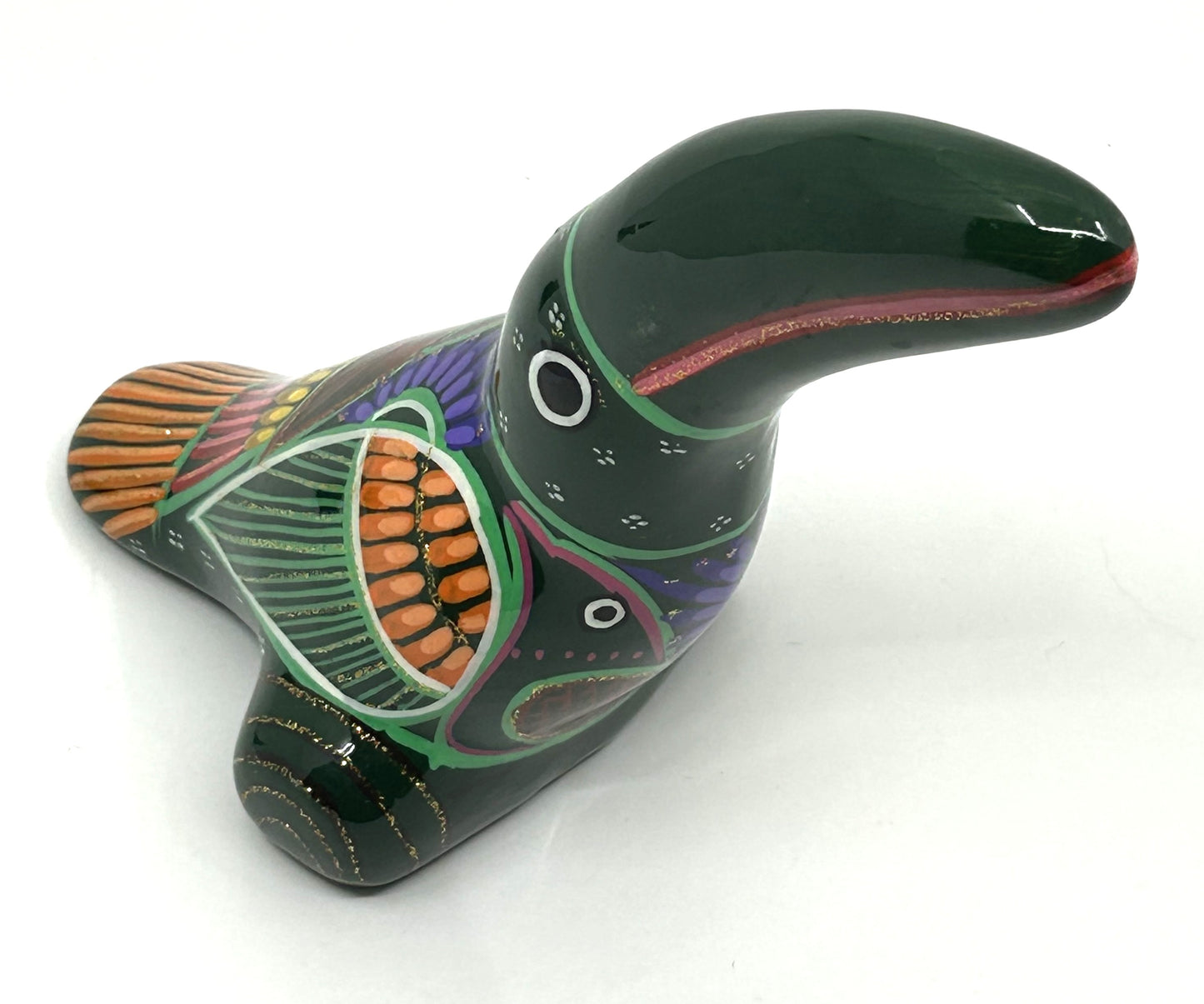 Talavera Hand Painted Mexican Folk Art Ceramic Toucan Bird