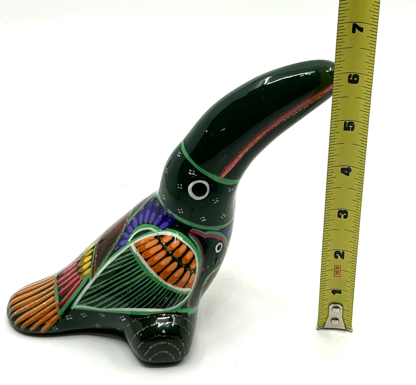 Talavera Hand Painted Mexican Folk Art Ceramic Toucan Bird