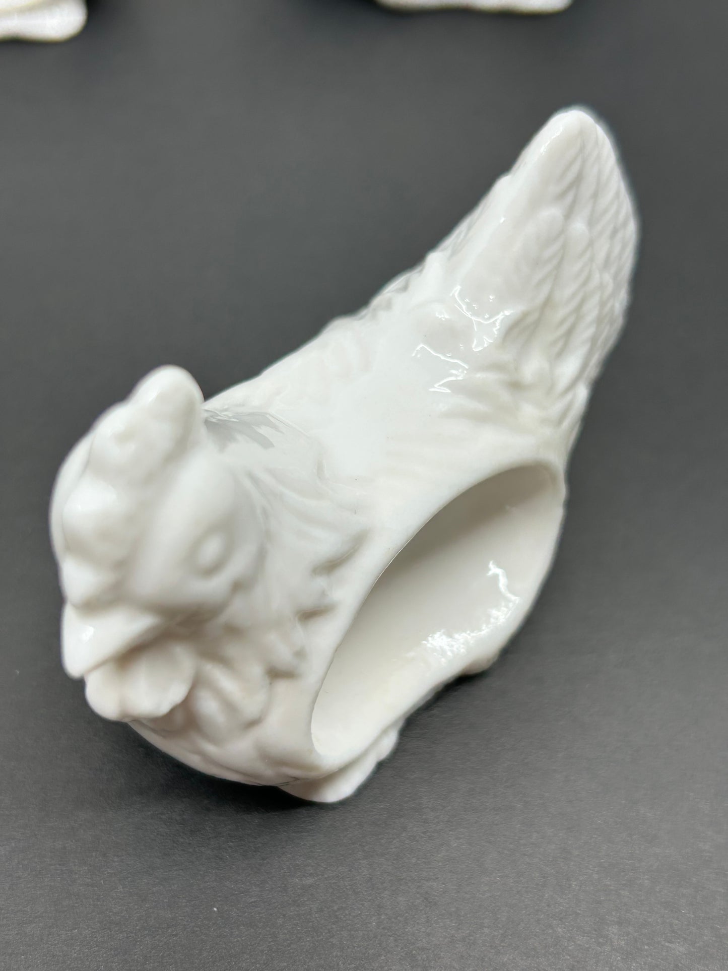 Lot of 24 White Ceramic Assorted Animal Napkin Ring Holders