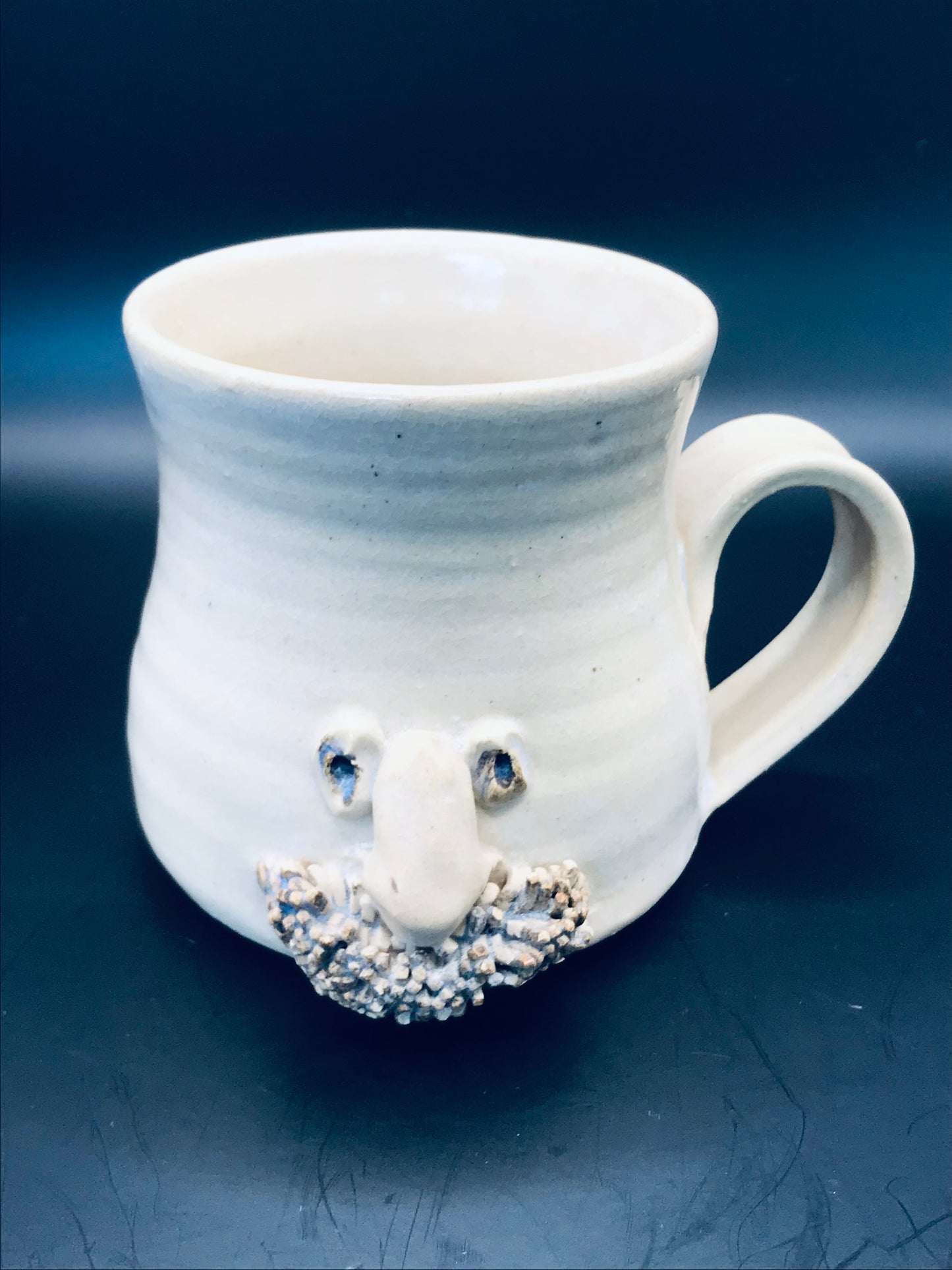 Artisan Studio Pottery Mustache Man Face Mug