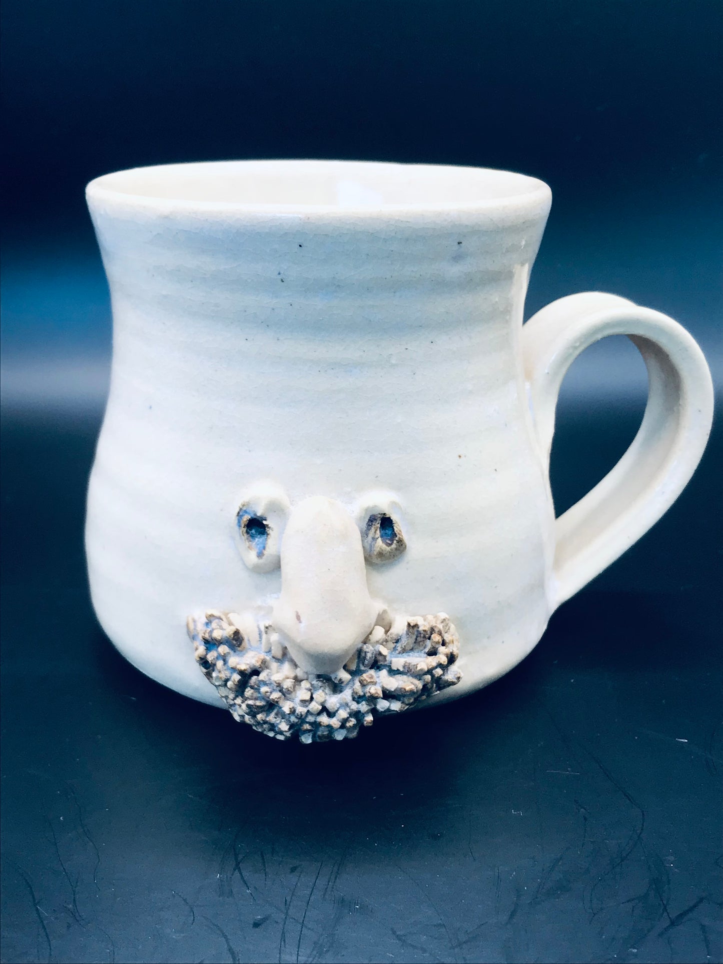 Artisan Studio Pottery Mustache Man Face Mug