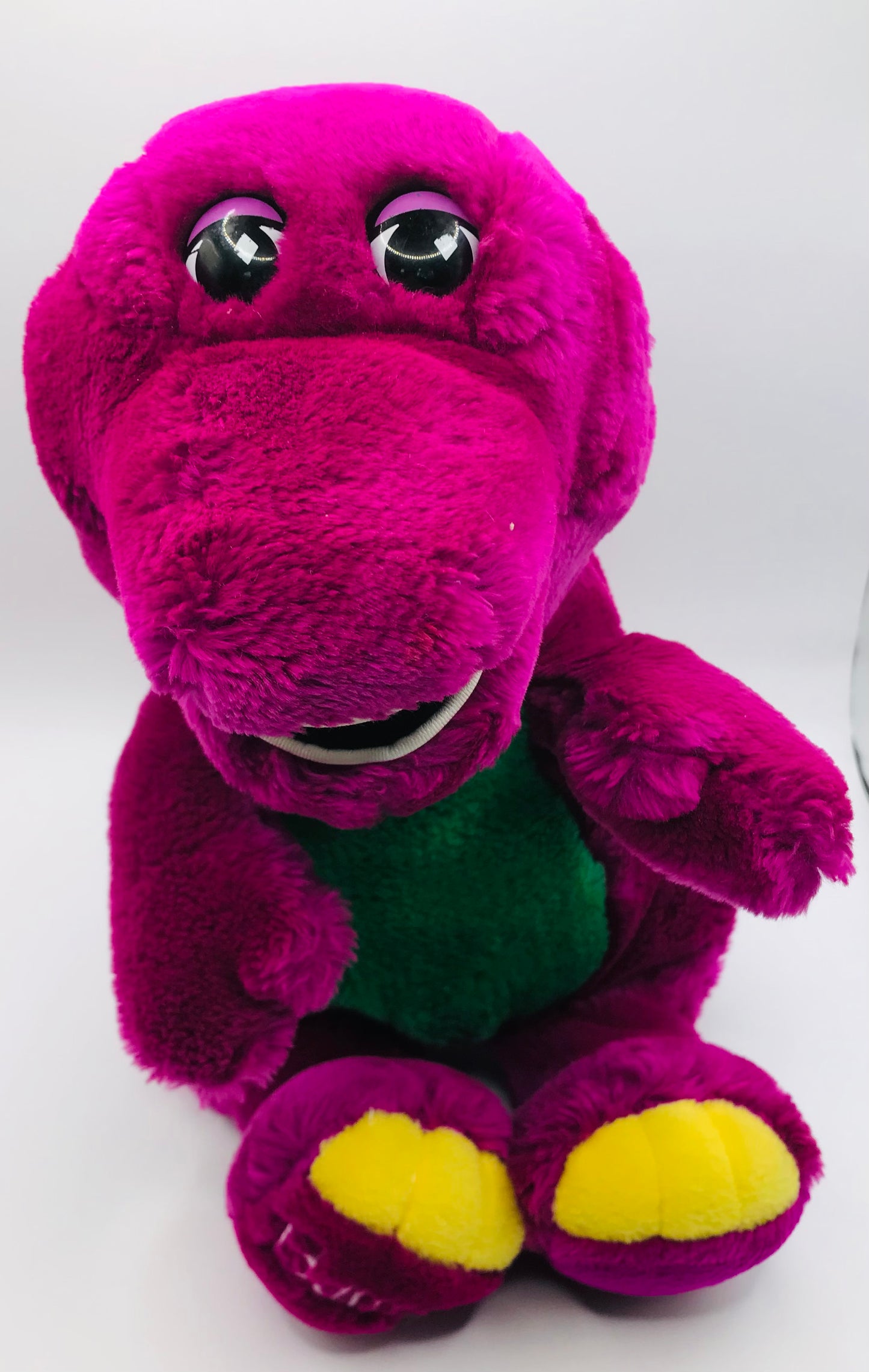 Vintage Barney Purple Soft Plush Dinosaur 1992 12"