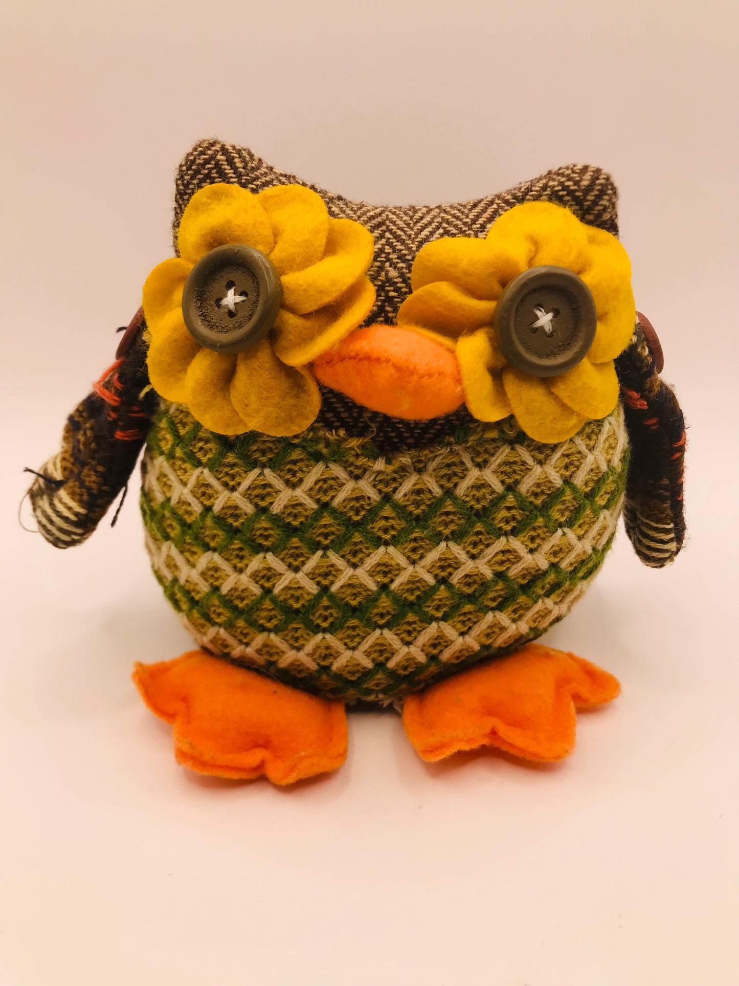Patchwork Momma and Baby Owls Door Stops