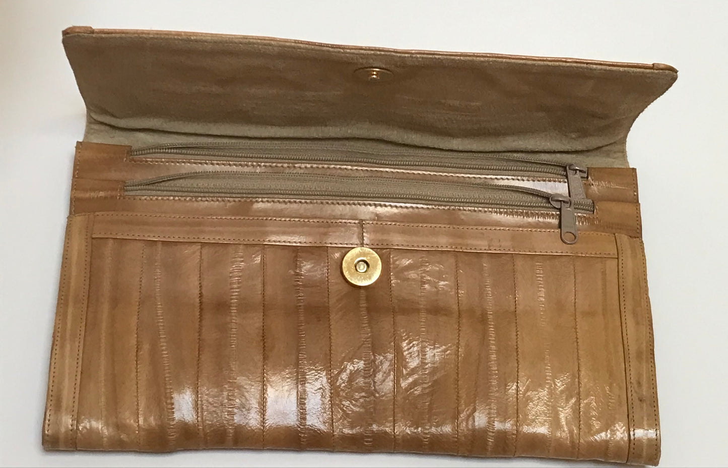 Leather by the Sea Eel Skin Vintage Clutch Bag