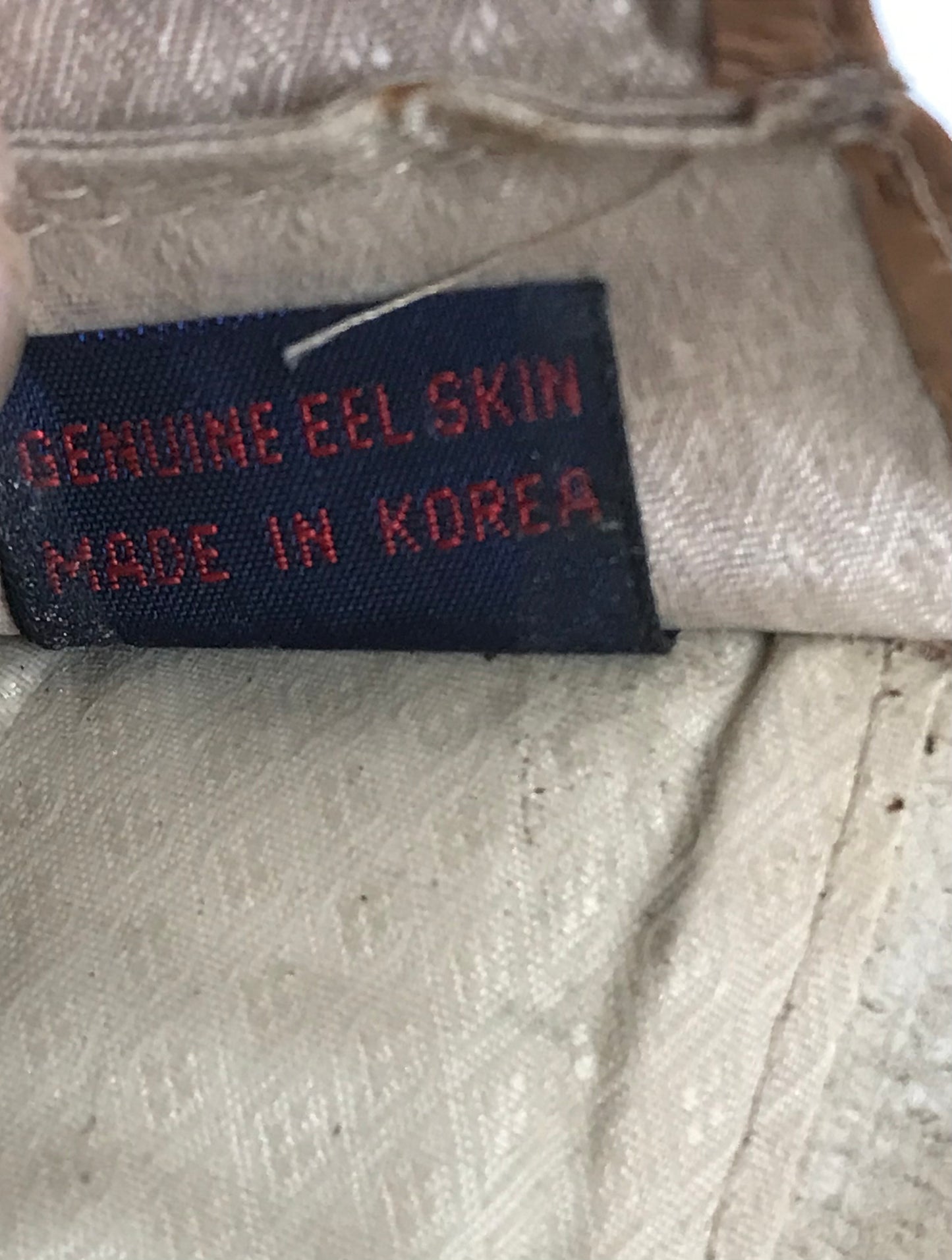Leather by the Sea Eel Skin Vintage Clutch Bag