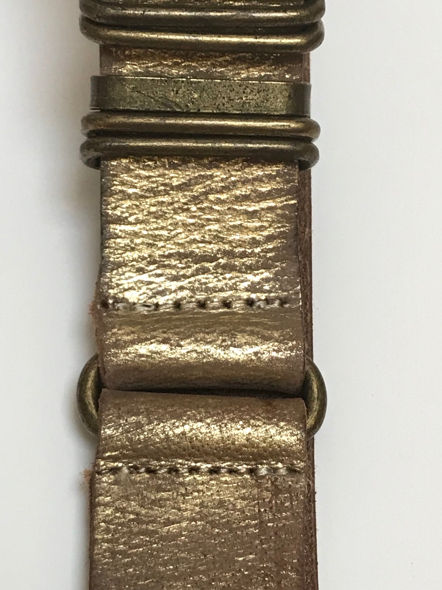 Vintage Calvin Klein Gold Leather Belt