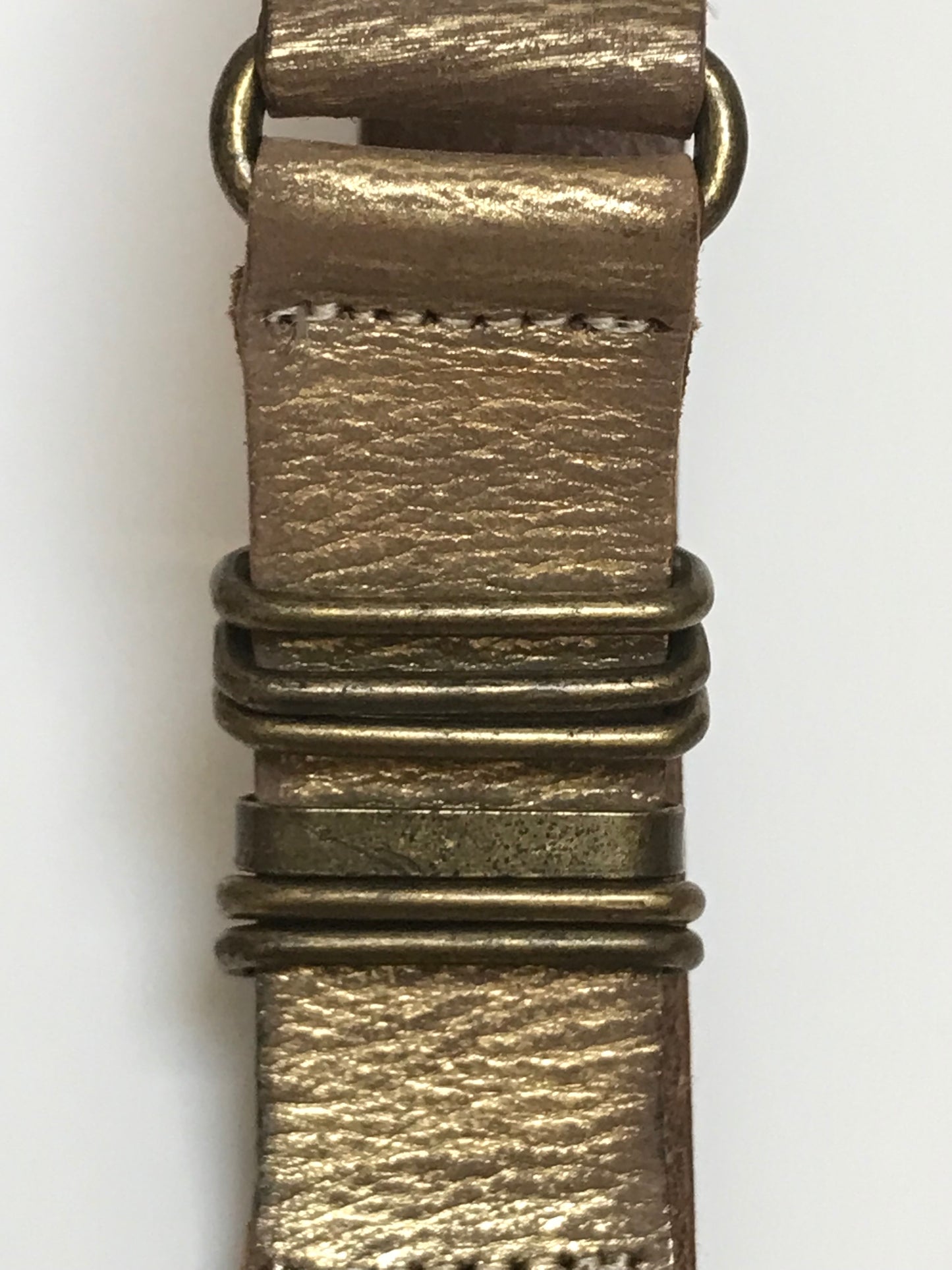 Vintage Calvin Klein Gold Leather Belt