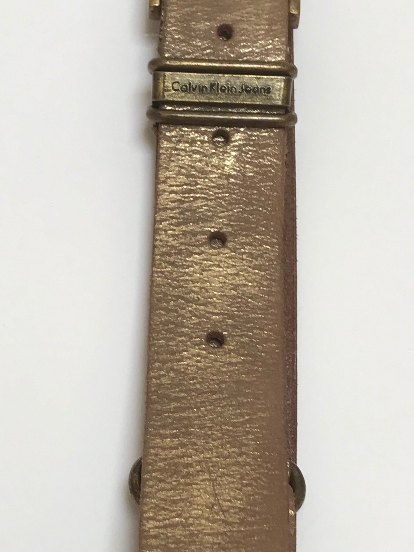 Vintage Calvin Klein Gold Leather Belt